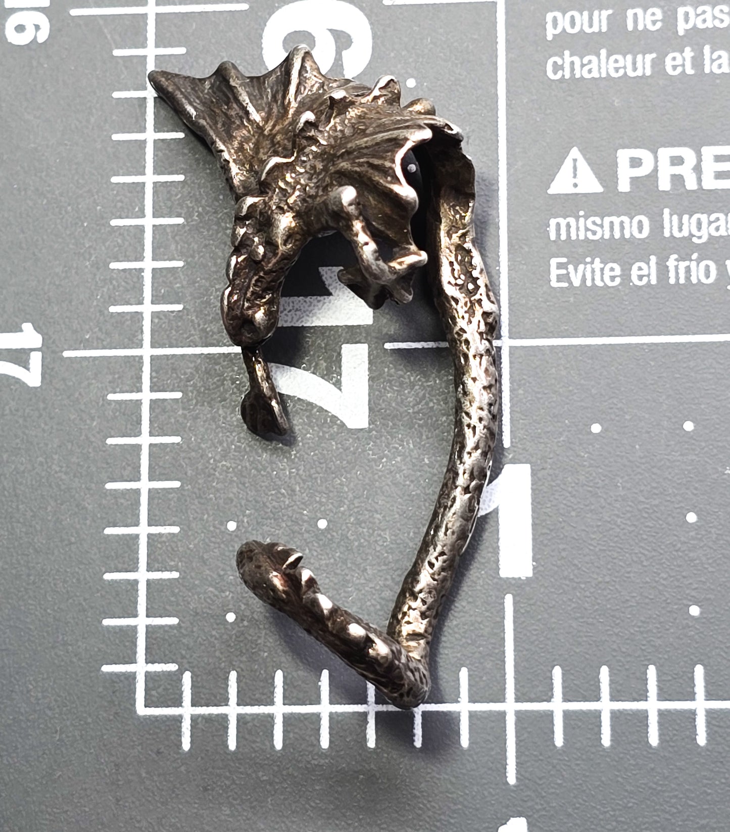 Dragon Retro 1982 sterling silver detailed ear cuff wrap no pierce cartilage ear hugger
