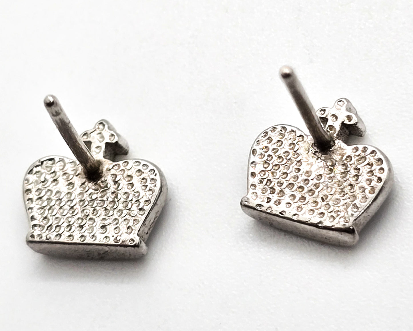 Royal Crown CZ Cubic Zirconia studded sterling silver stud earrings