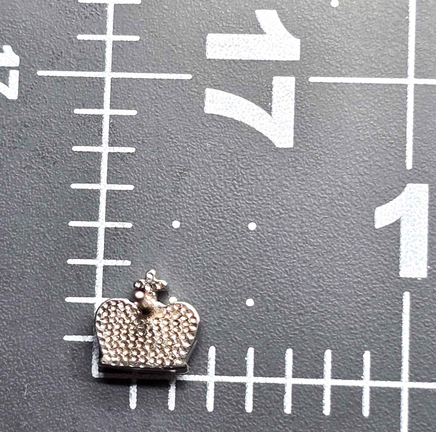 Royal Crown CZ Cubic Zirconia studded sterling silver stud earrings
