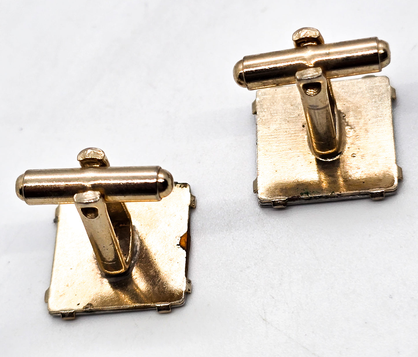 Gallant knight on horseback Joisting vintage men's Renaissance style bullet cufflinks