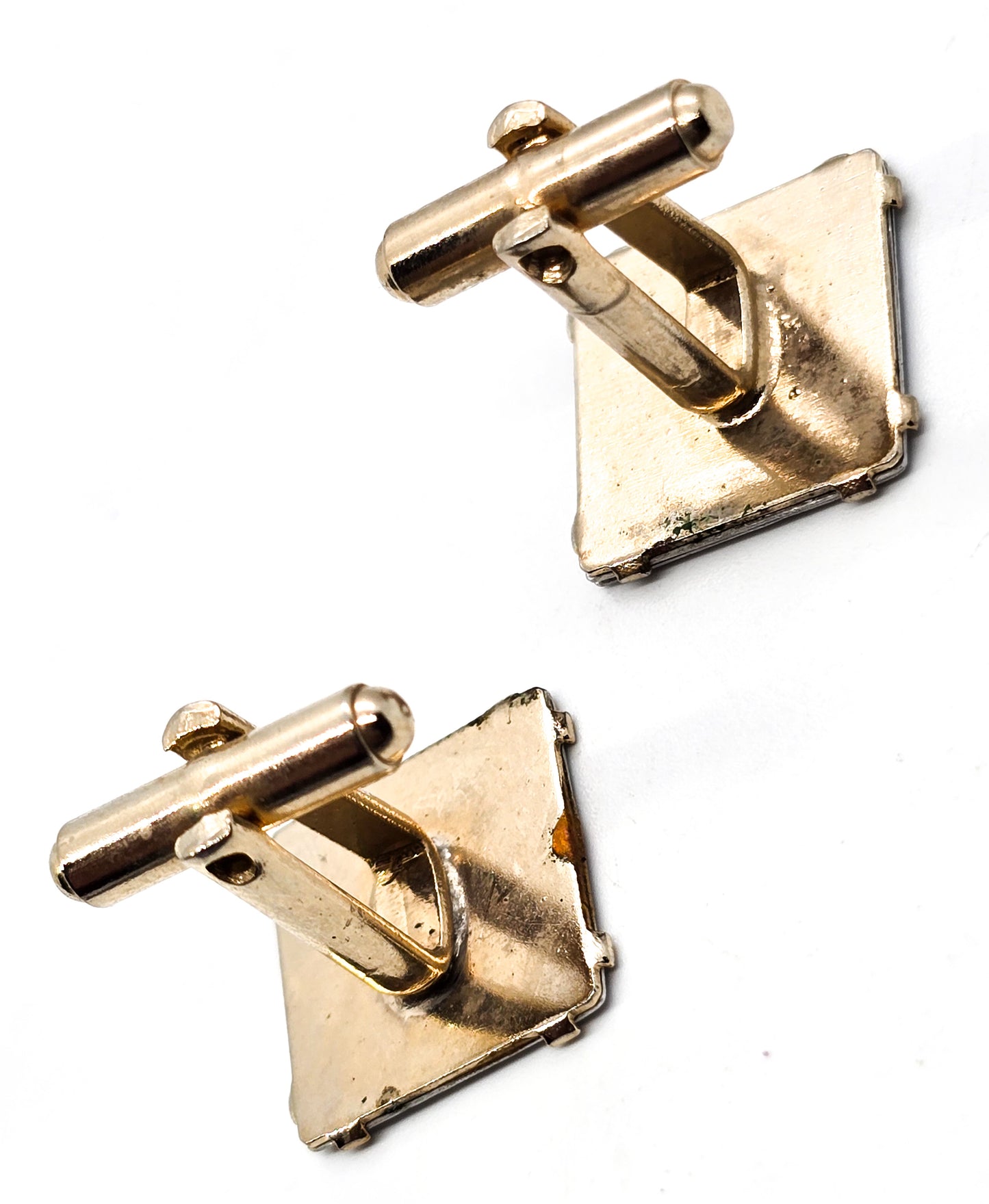 Gallant knight on horseback Joisting vintage men's Renaissance style bullet cufflinks