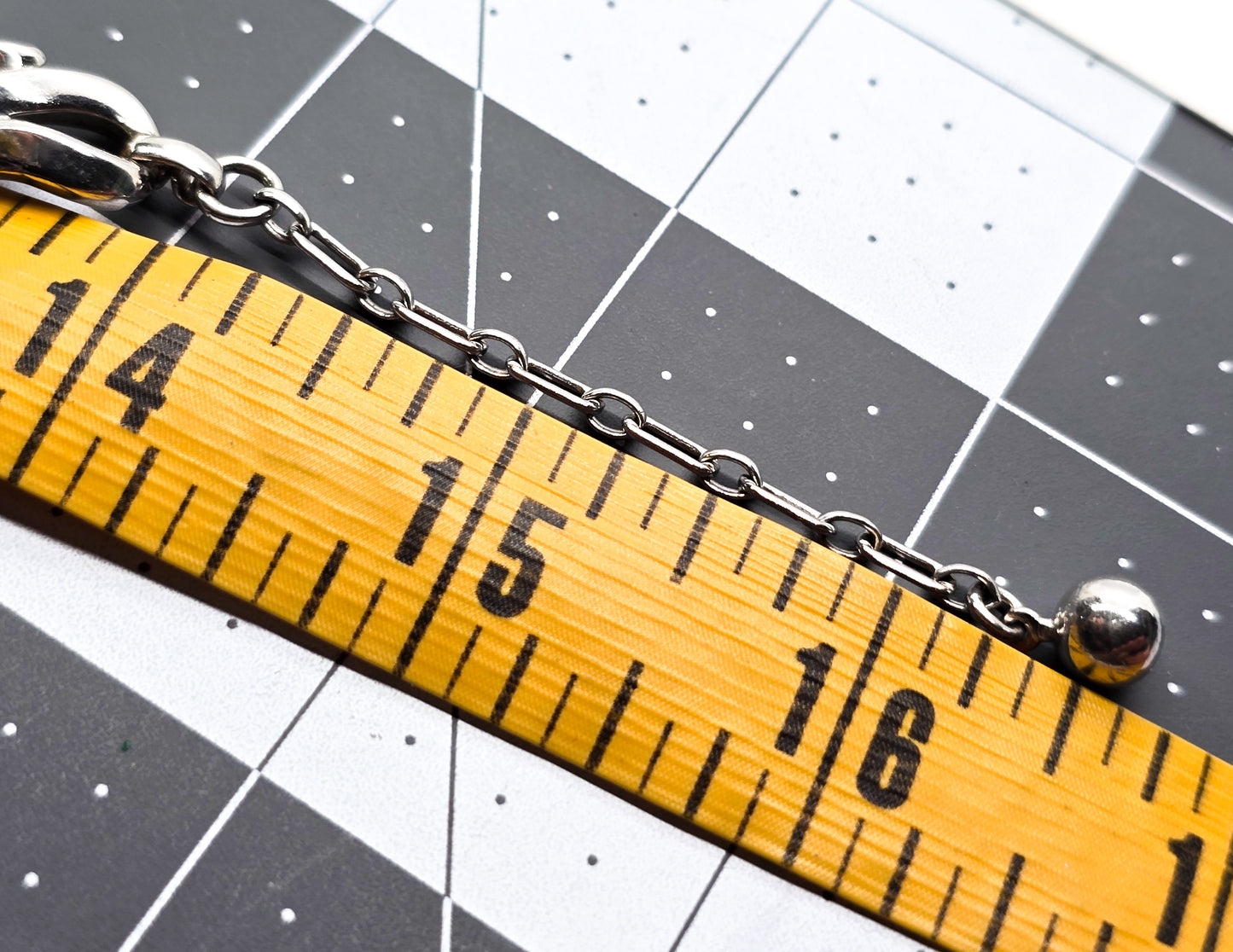 Trifari Pat Pending Ribbon S link vintage silver toned modern mid century necklace