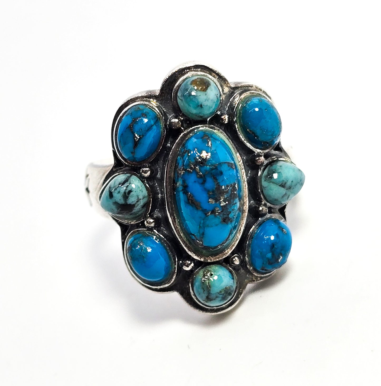 Bradford Gold Exchange BGE signed sterling silver turquoise ring size 5.5