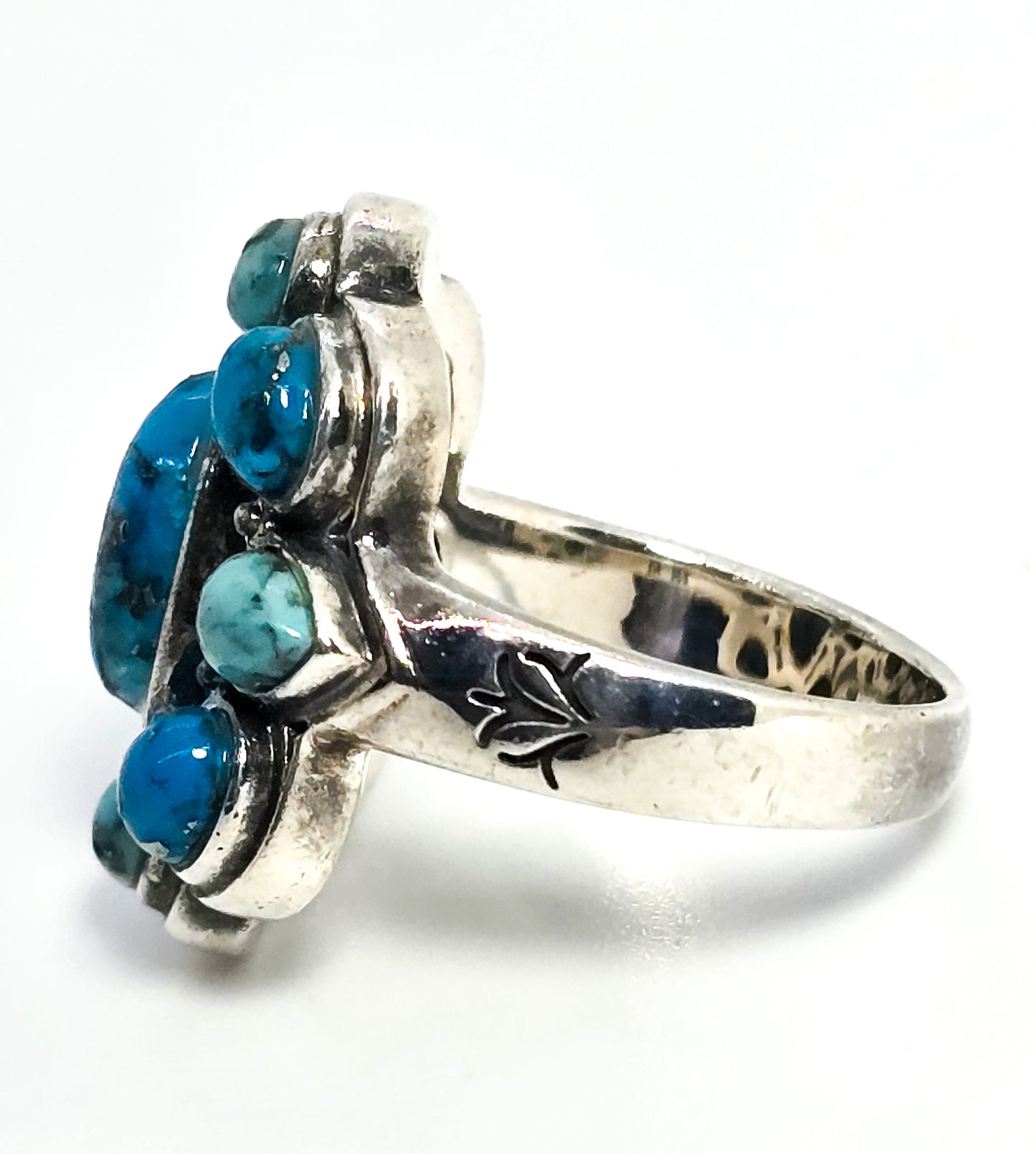 Bradford Gold Exchange BGE signed sterling silver turquoise ring size 5.5