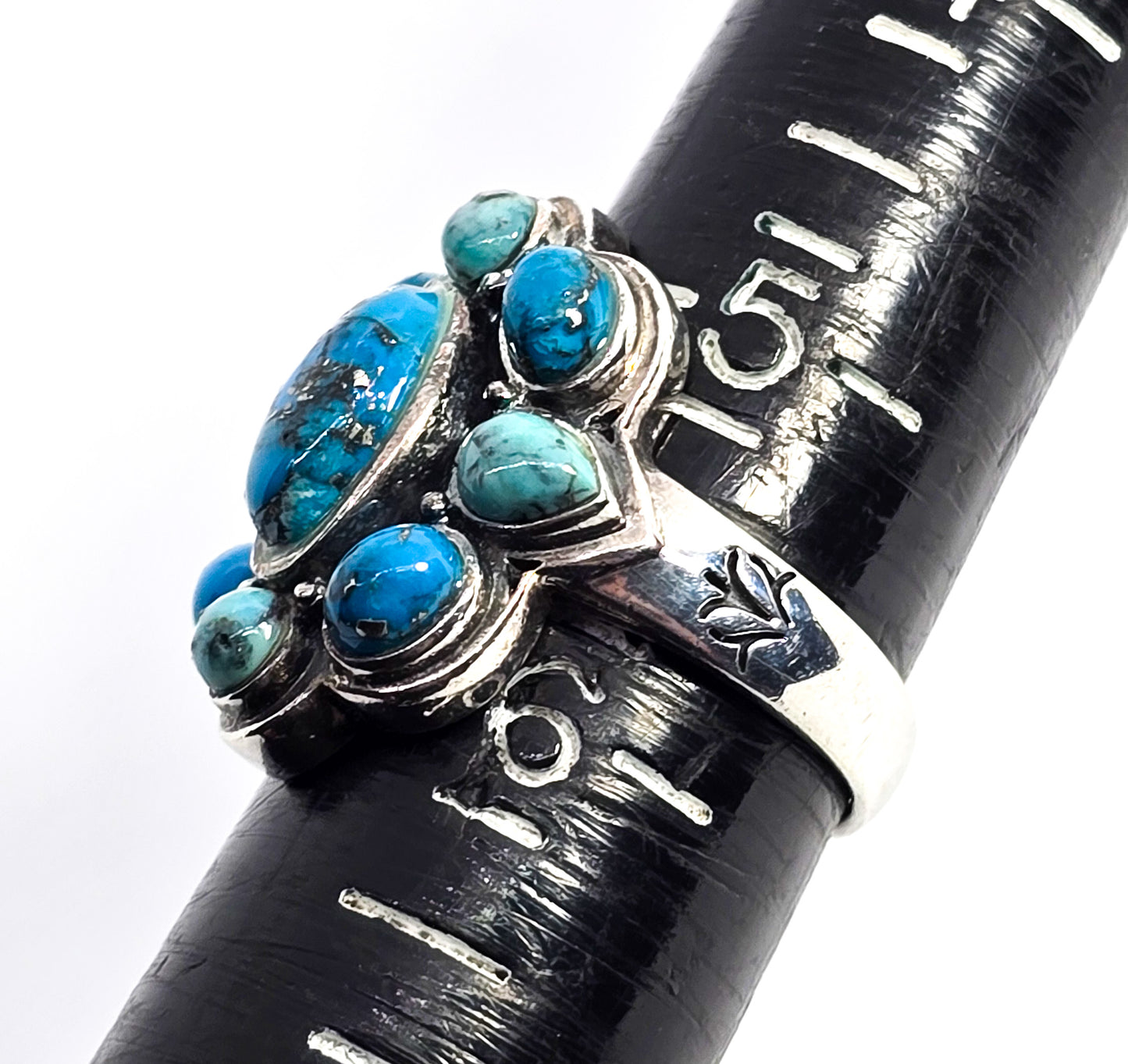 Bradford Gold Exchange BGE signed sterling silver turquoise ring size 5.5