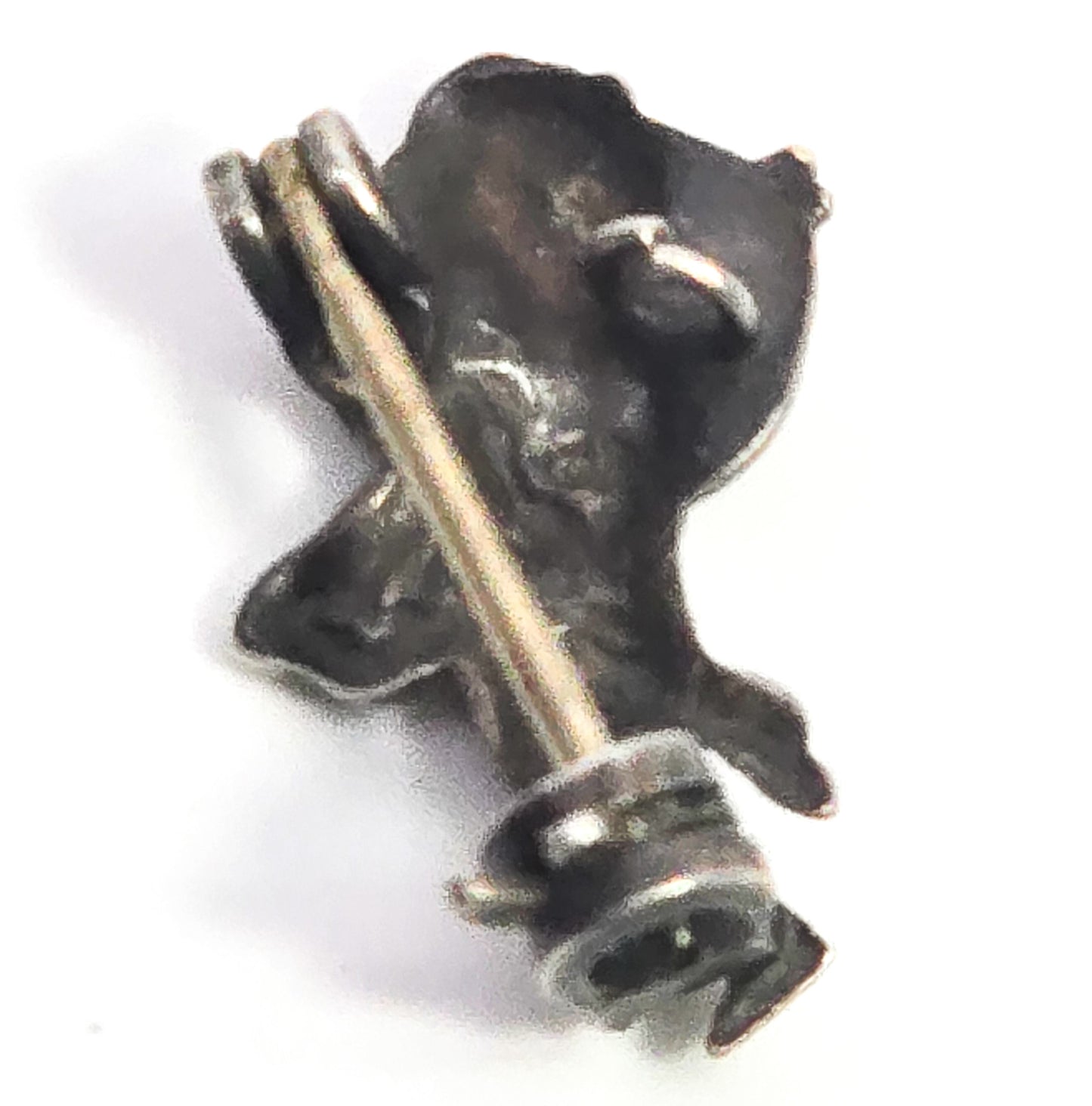Cherub Cupid Putti Repousse antique Edwardian small Vintage Sterling Silver Brooch pin