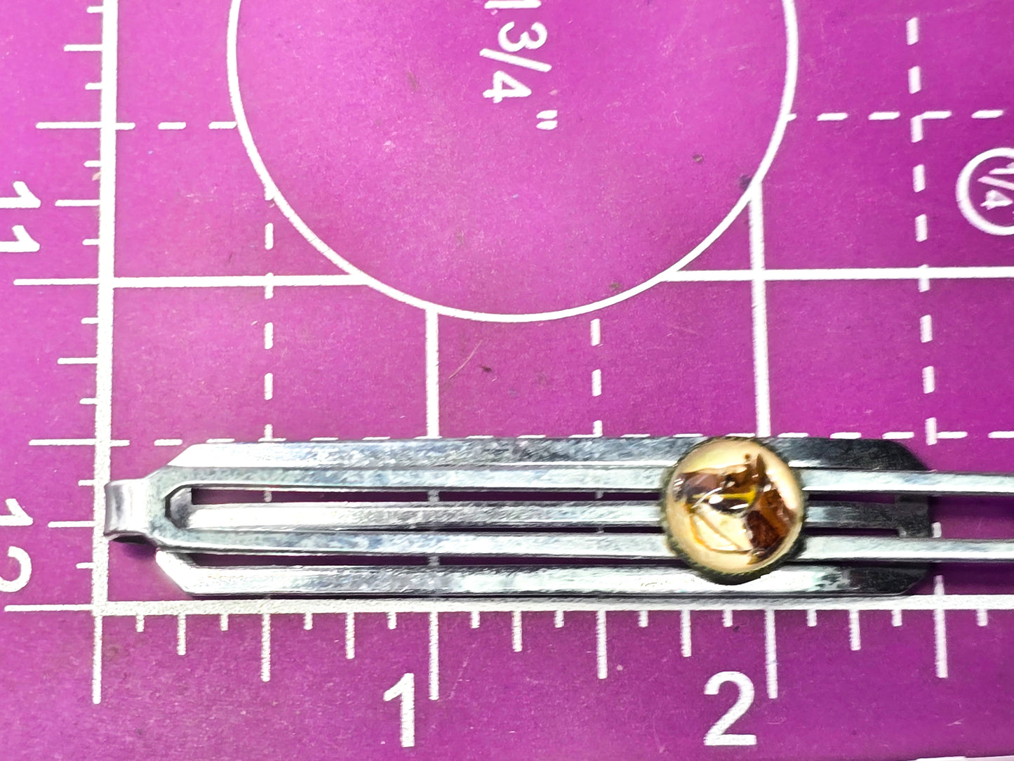 Equestrian horse Essex glass Goofus vintage Art Deco tie bar clip