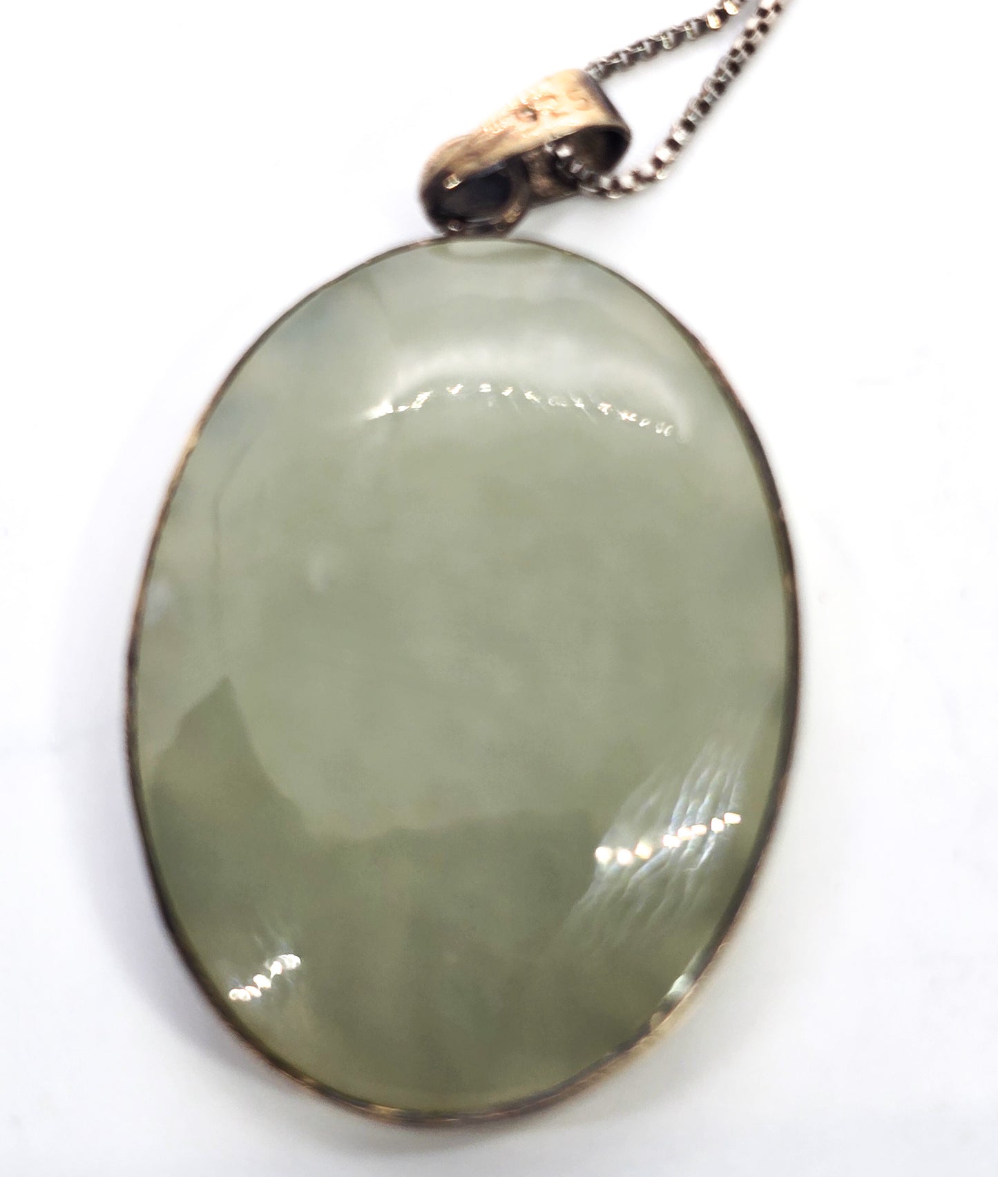 Chinese Dragon green nephrite jade vermeil gold over sterling silver vintage pendant necklace