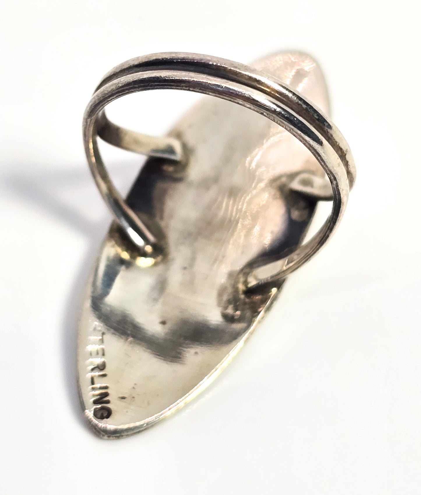 Peyote Bird Navajo Native American vintage sterling silver large ring size 7