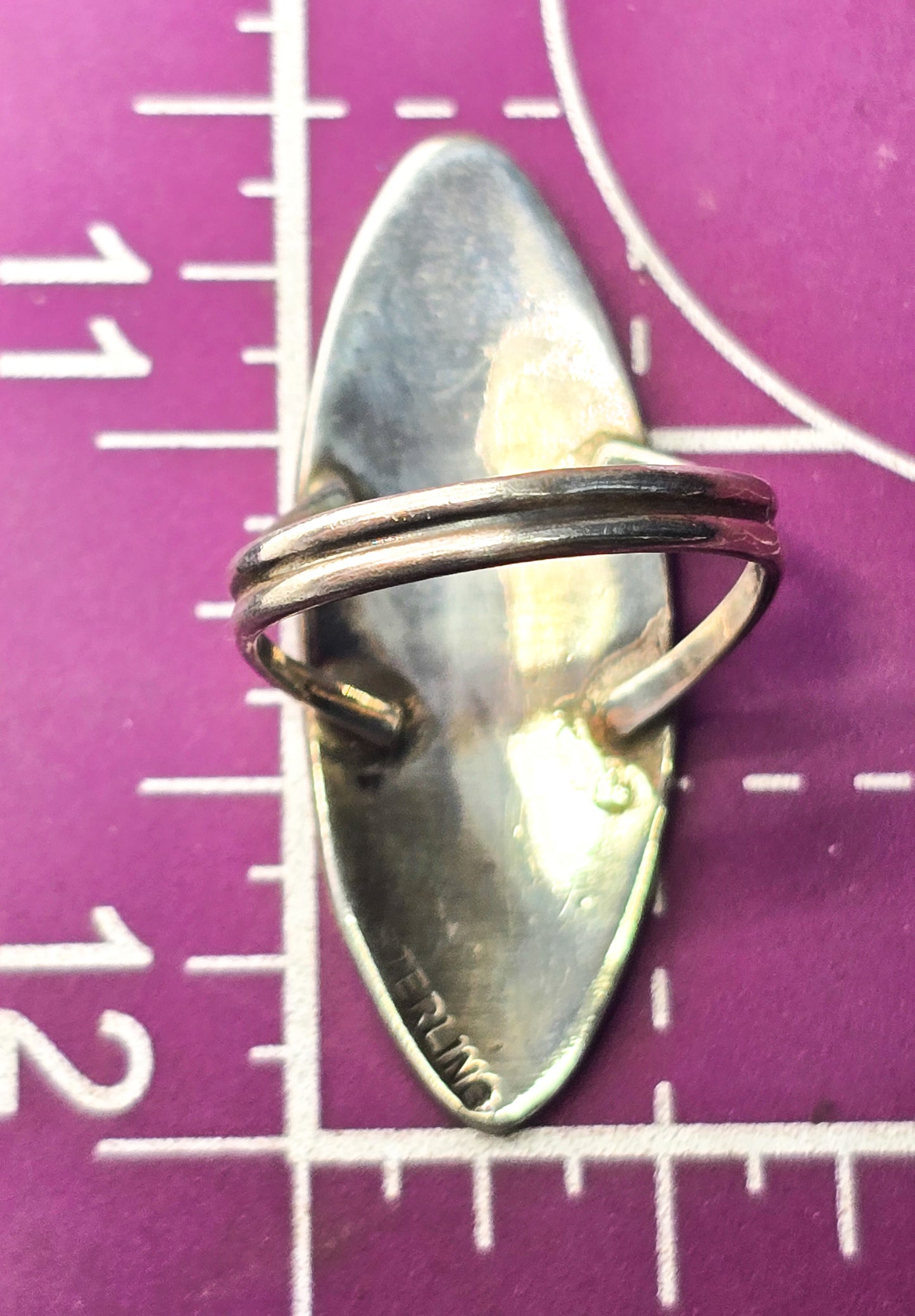 Peyote Bird Navajo Native American vintage sterling silver large ring size 7