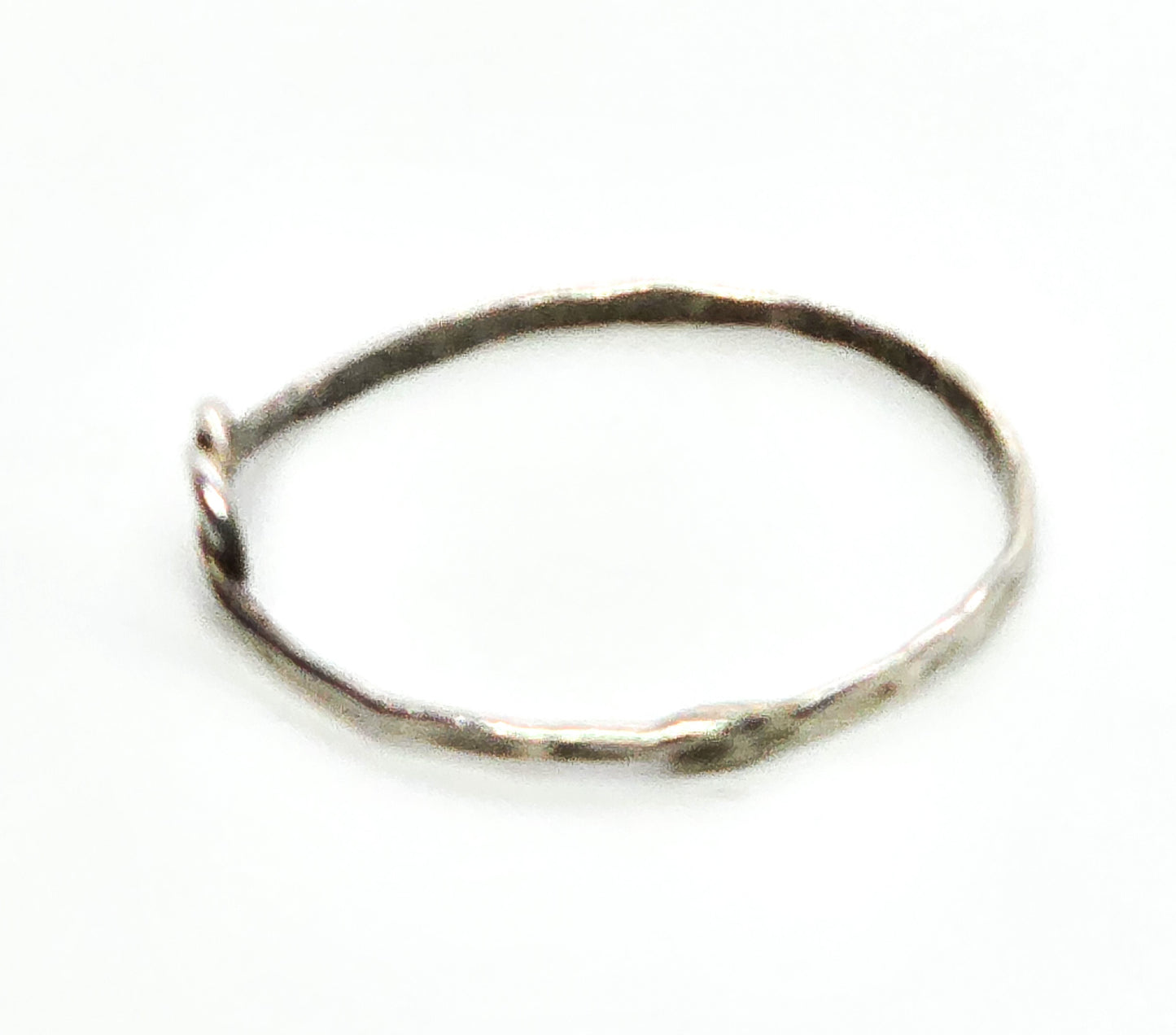 Love knot artisan handcrafted simple sterling silver ring size 8.25