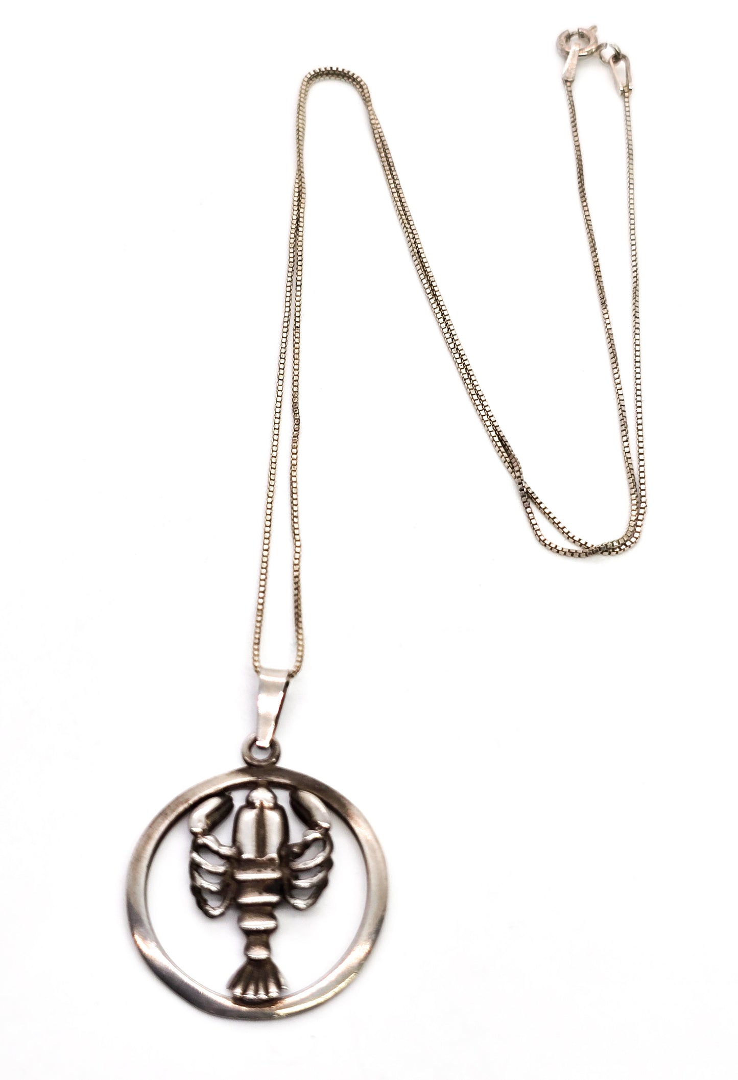 Danish Hermann Siersbol Cancer Zodiac Sign Sterling Silver Necklace Pendant