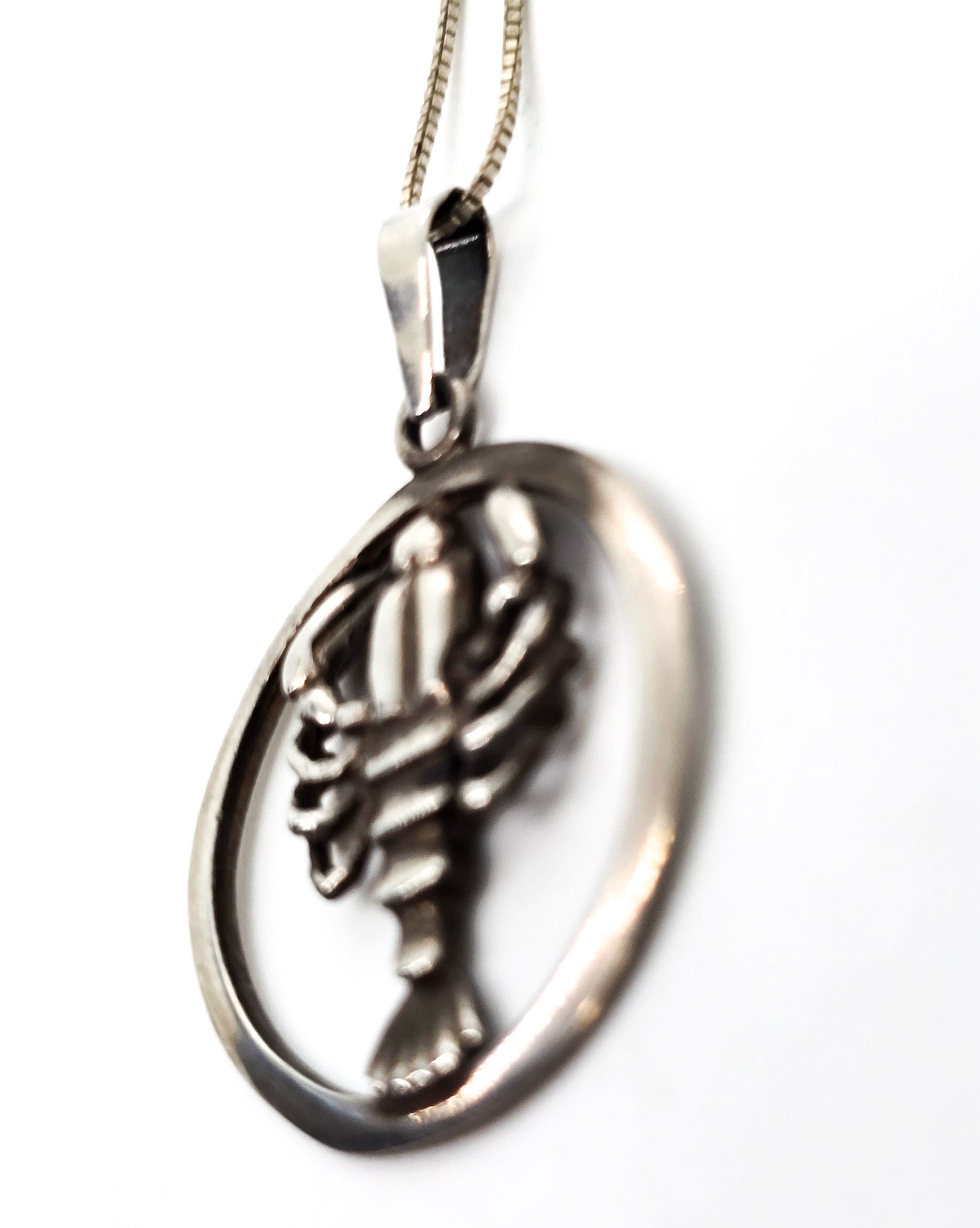 Danish Hermann Siersbol Cancer Zodiac Sign Sterling Silver Necklace Pendant