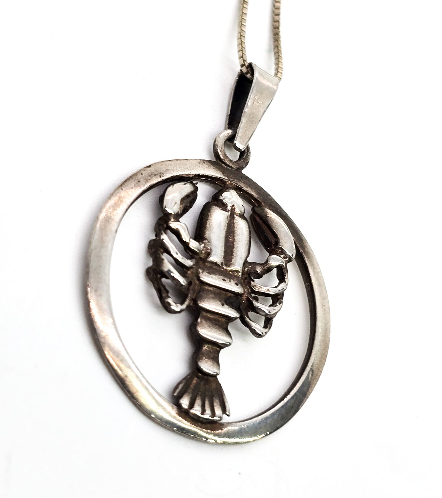 Danish Hermann Siersbol Cancer Zodiac Sign Sterling Silver Necklace Pendant