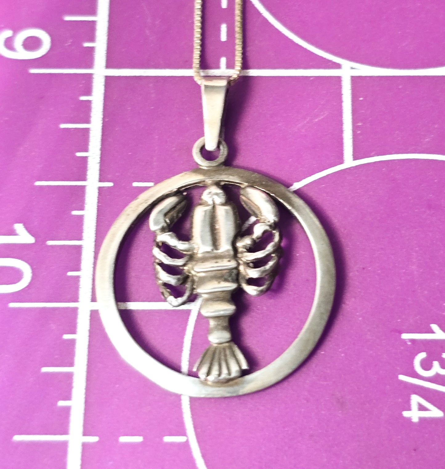 Danish Hermann Siersbol Cancer Zodiac Sign Sterling Silver Necklace Pendant