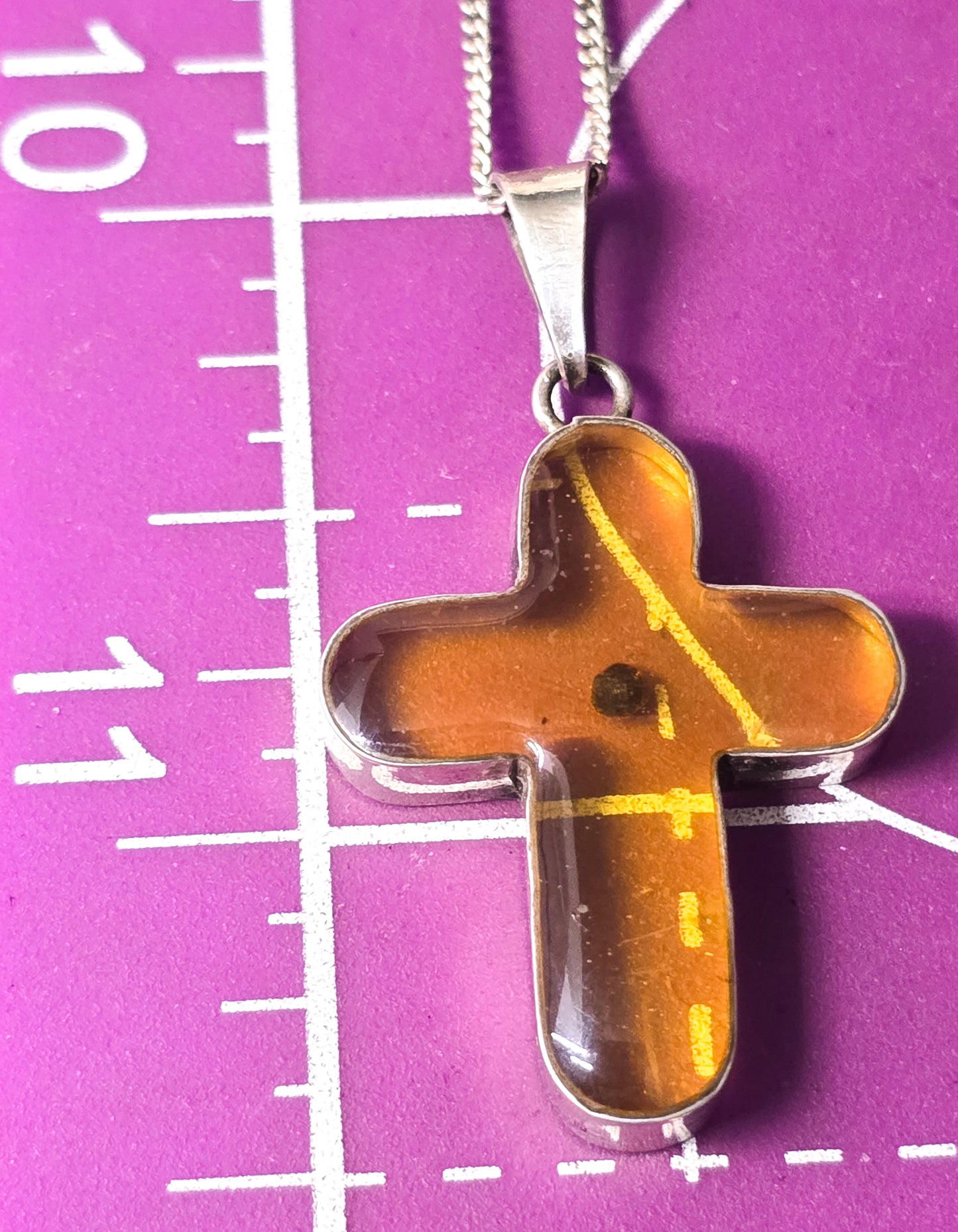 Mustard seed cross vintage Mexican sterling silver cross vintage necklace