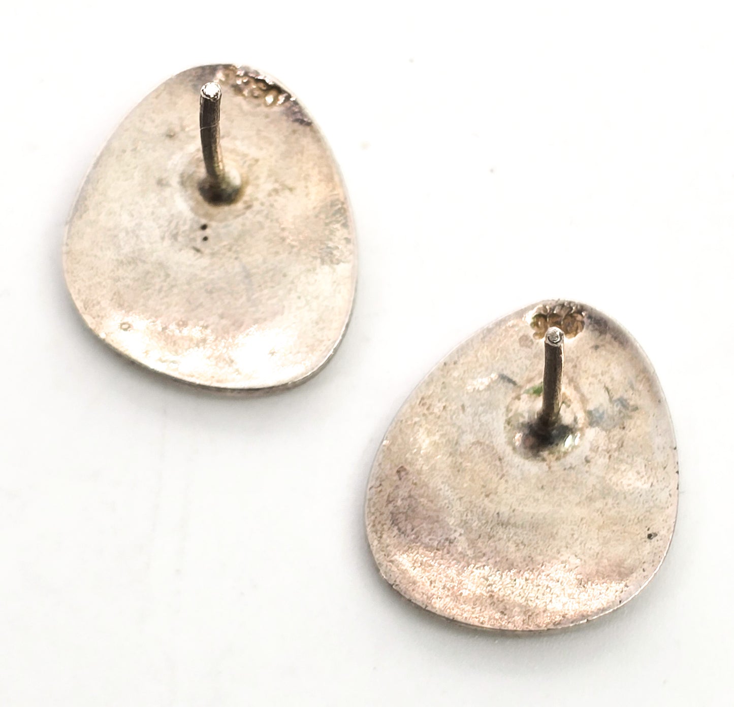 Whimsy two tone vermeil gold and sterling silver 950 vintage stud earrings