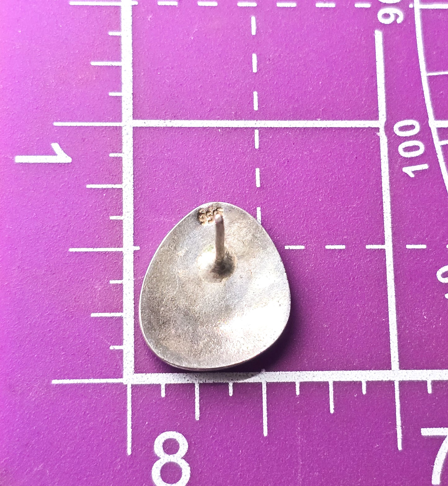Whimsy two tone vermeil gold and sterling silver 950 vintage stud earrings