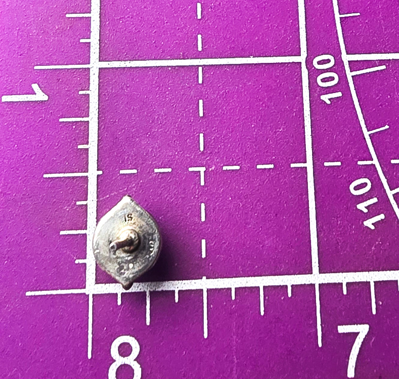 Brown smokey quartz 1ct IS vintage tribal sterling silver stud earrings