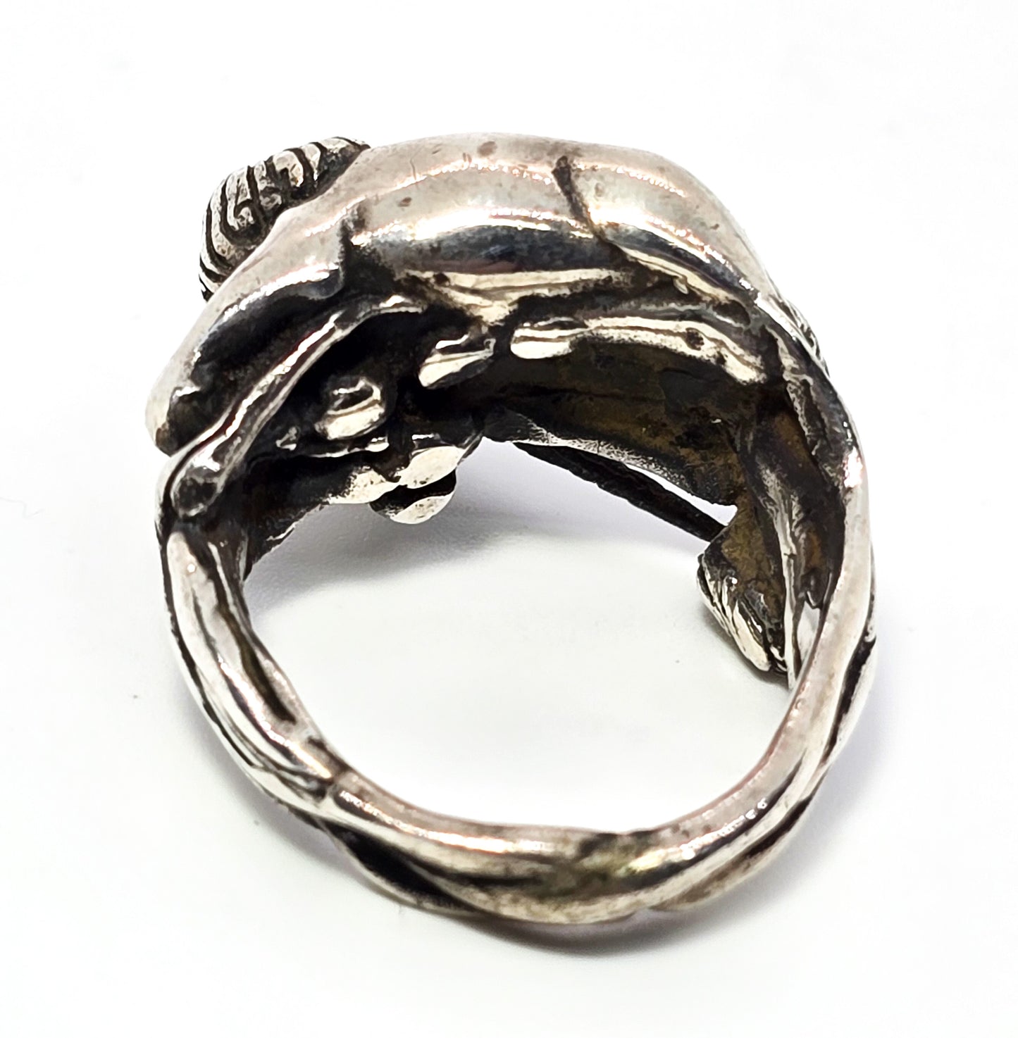 James Yesberger Sleeping Unicorn fantasy vintage sterling silver 3D ring size 5.5
