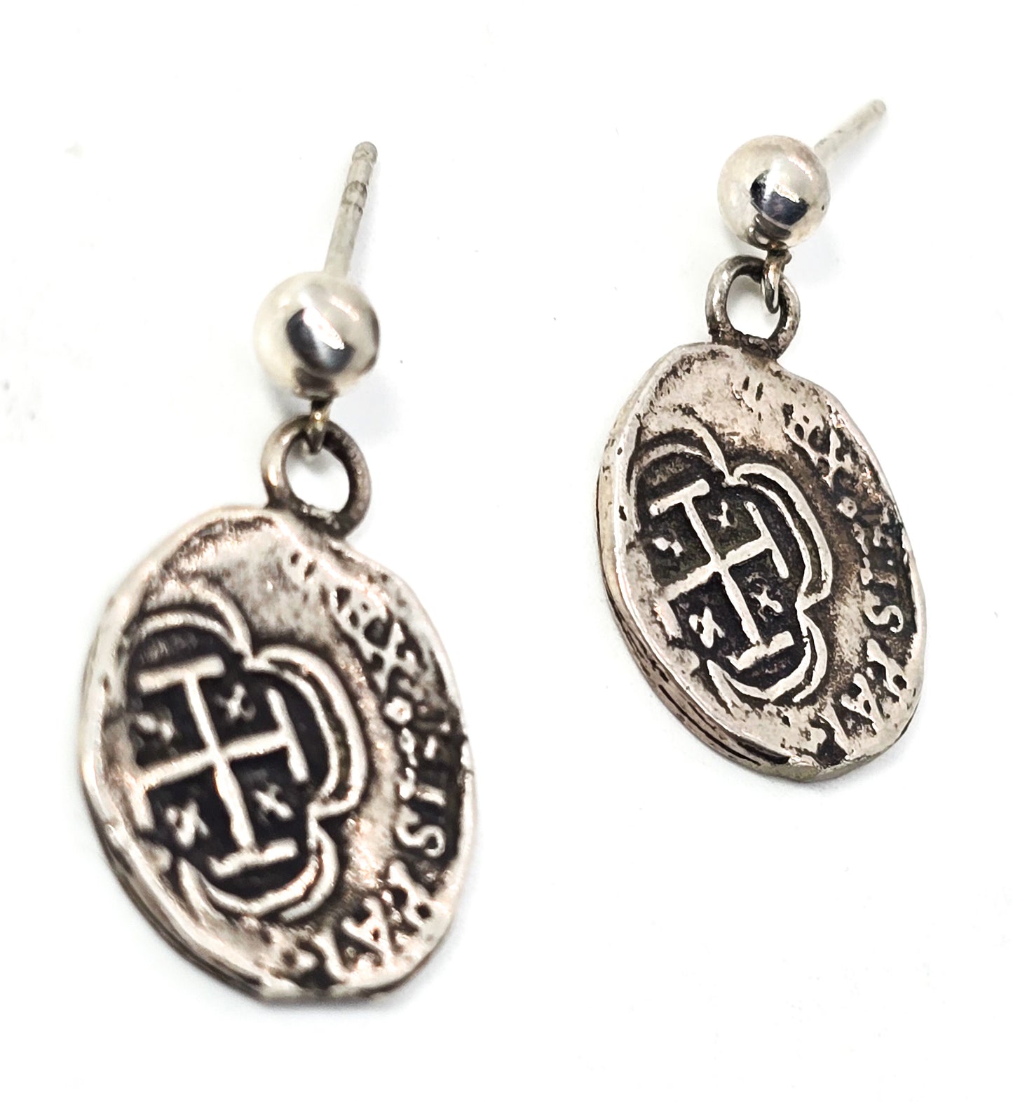 Sunken treasure ATOCHA Coin Earrings Sterling Silver Shipwreck Coin earrings