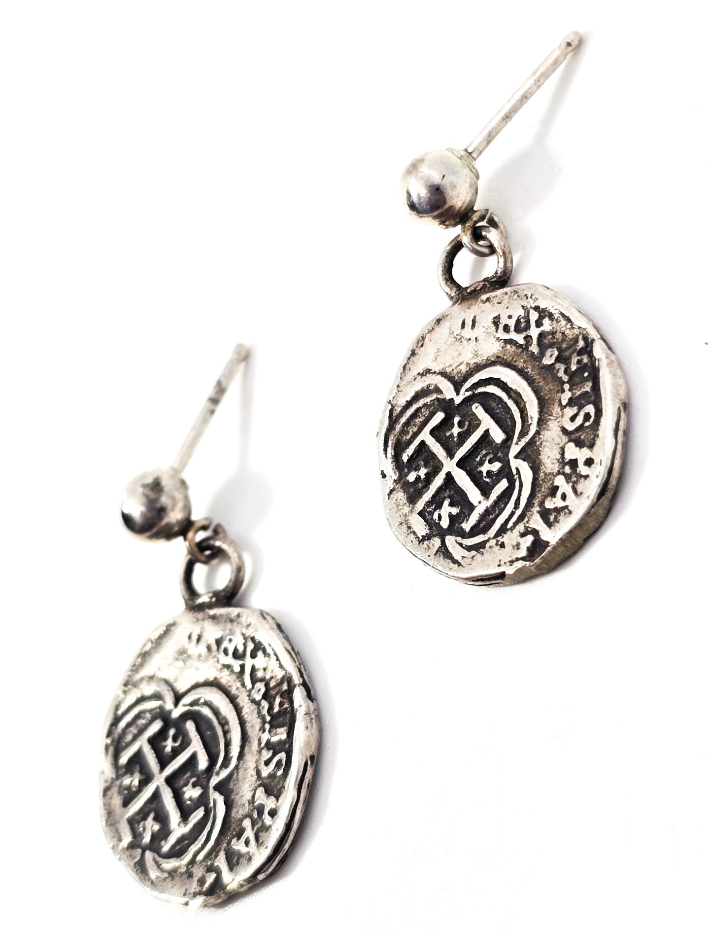 Sunken treasure ATOCHA Coin Earrings Sterling Silver Shipwreck Coin earrings