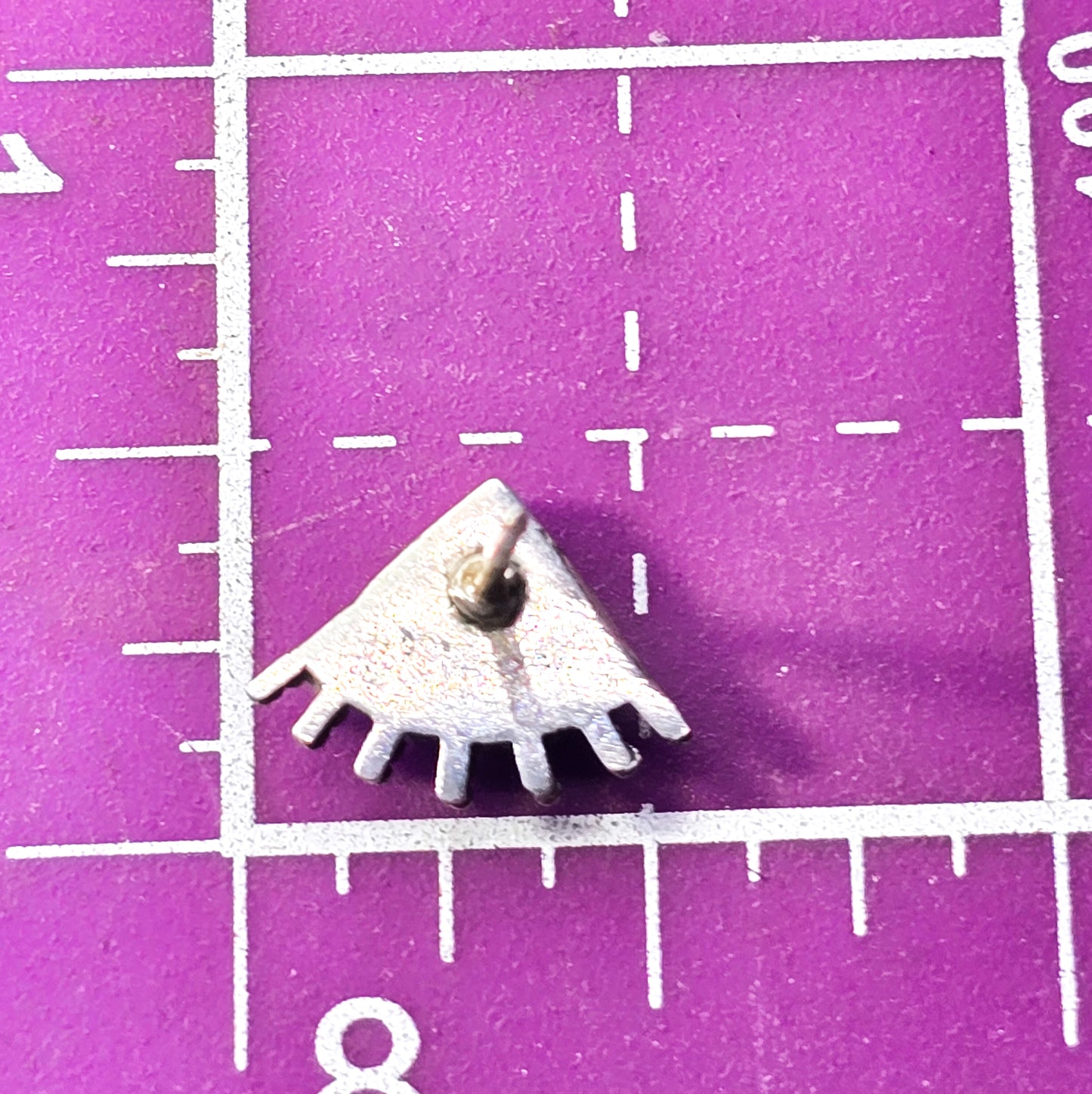 Black and silver tribal fan enamel sterling silver vintage stud earrings