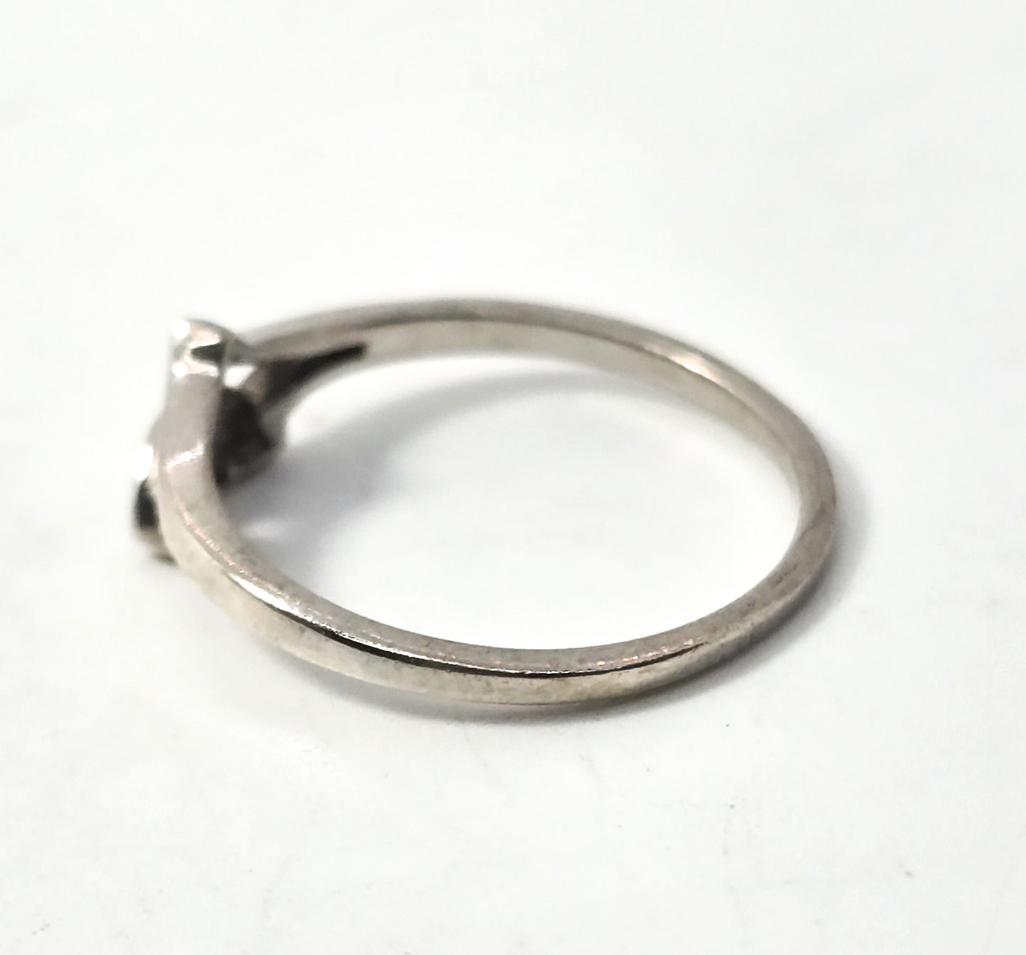 Celtic knot trillium open work simple sterling silver ring size 5