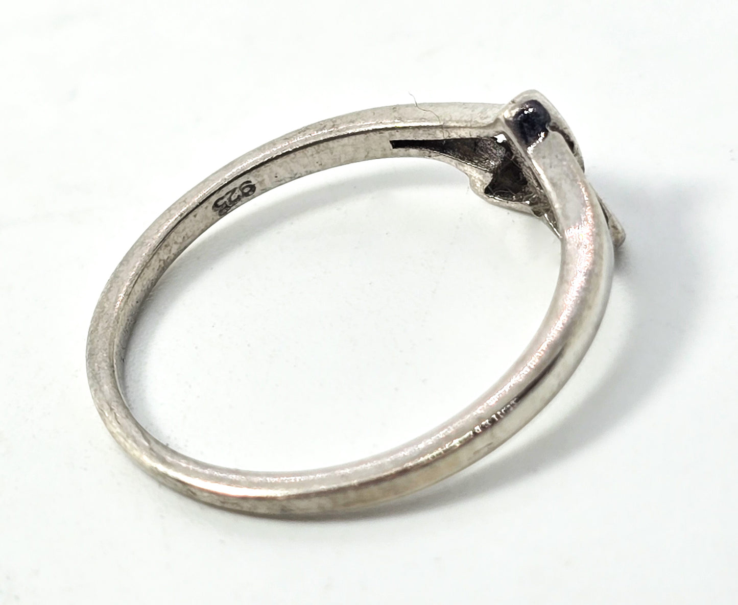 Celtic knot trillium open work simple sterling silver ring size 5