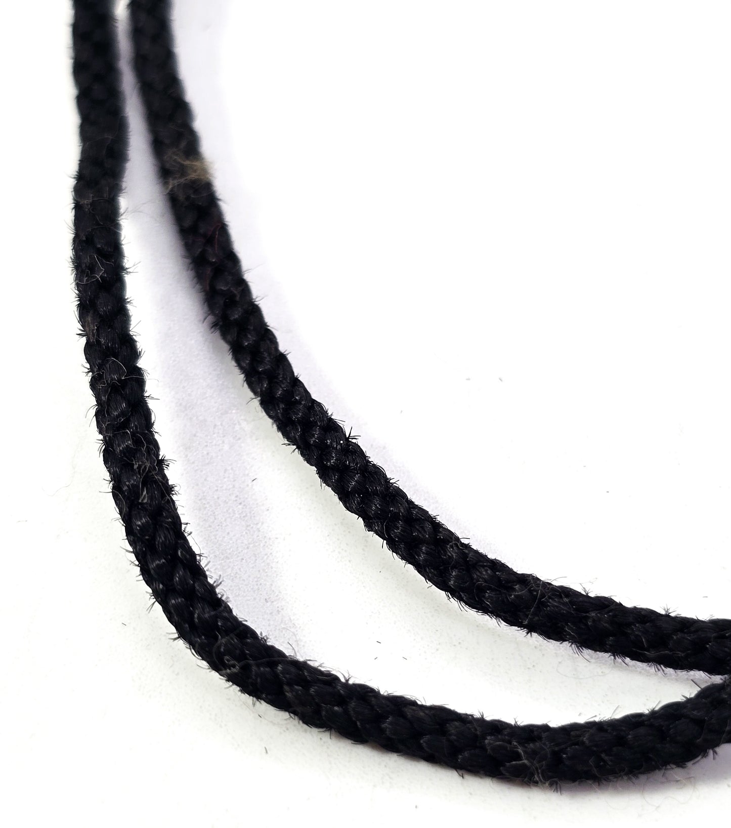 Antique Victorian braided hair mourning necklace with sterling silver vesta pendant