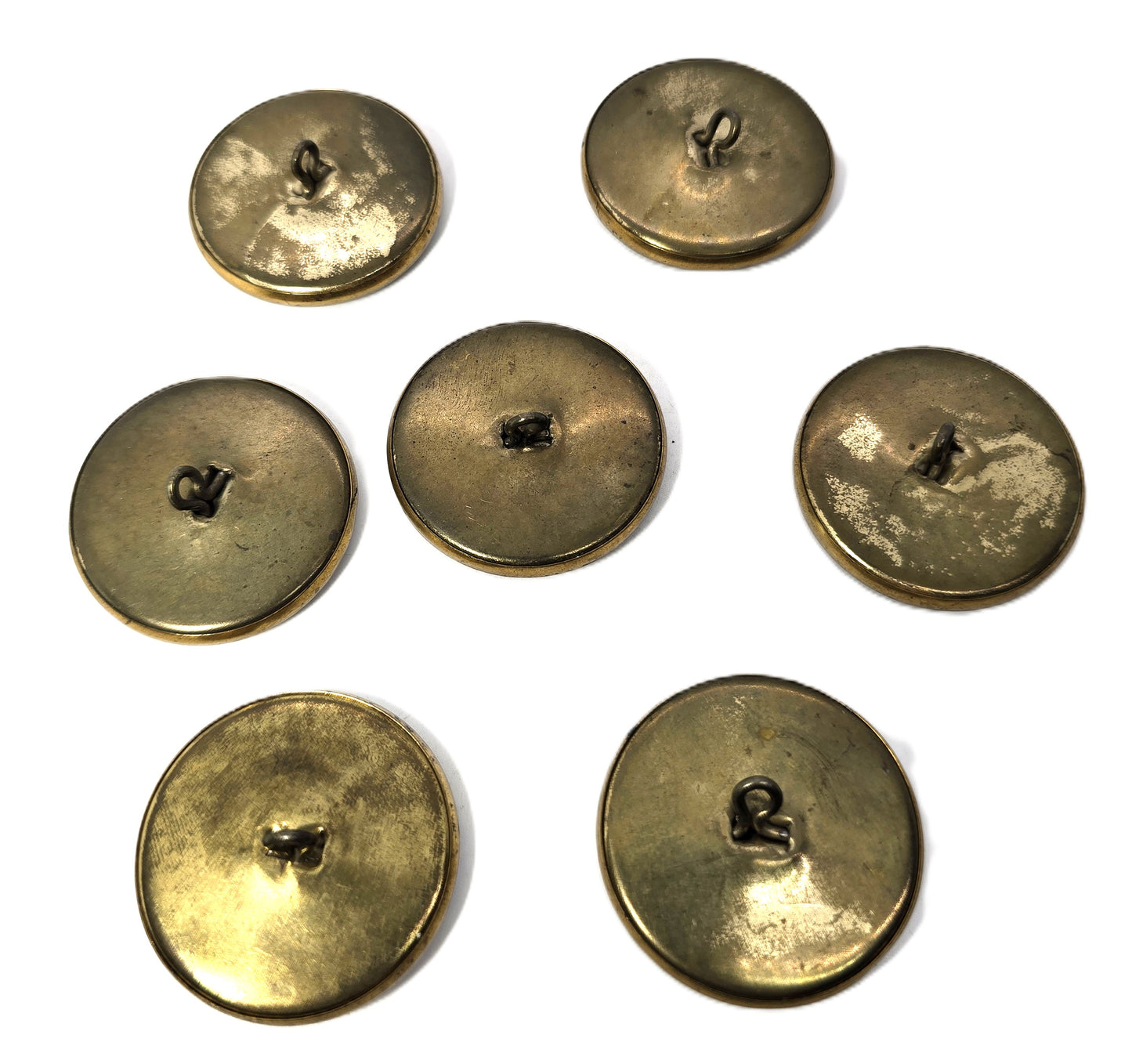 Art DecoEgyptian Revival King Tut Pharoah antique Brass set of 7 buttons