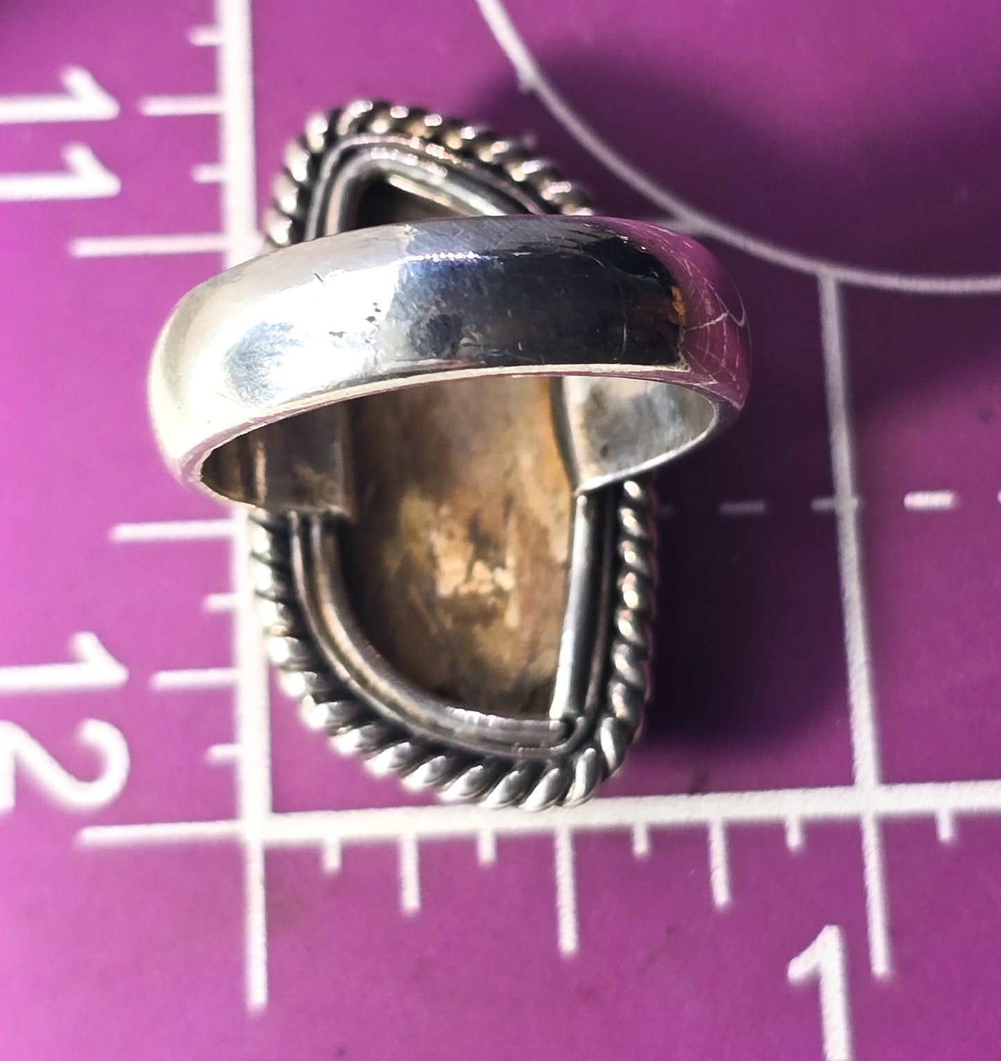 Brown Pietersite Gemstone Large Brown sterling silver gemstone ring size 9