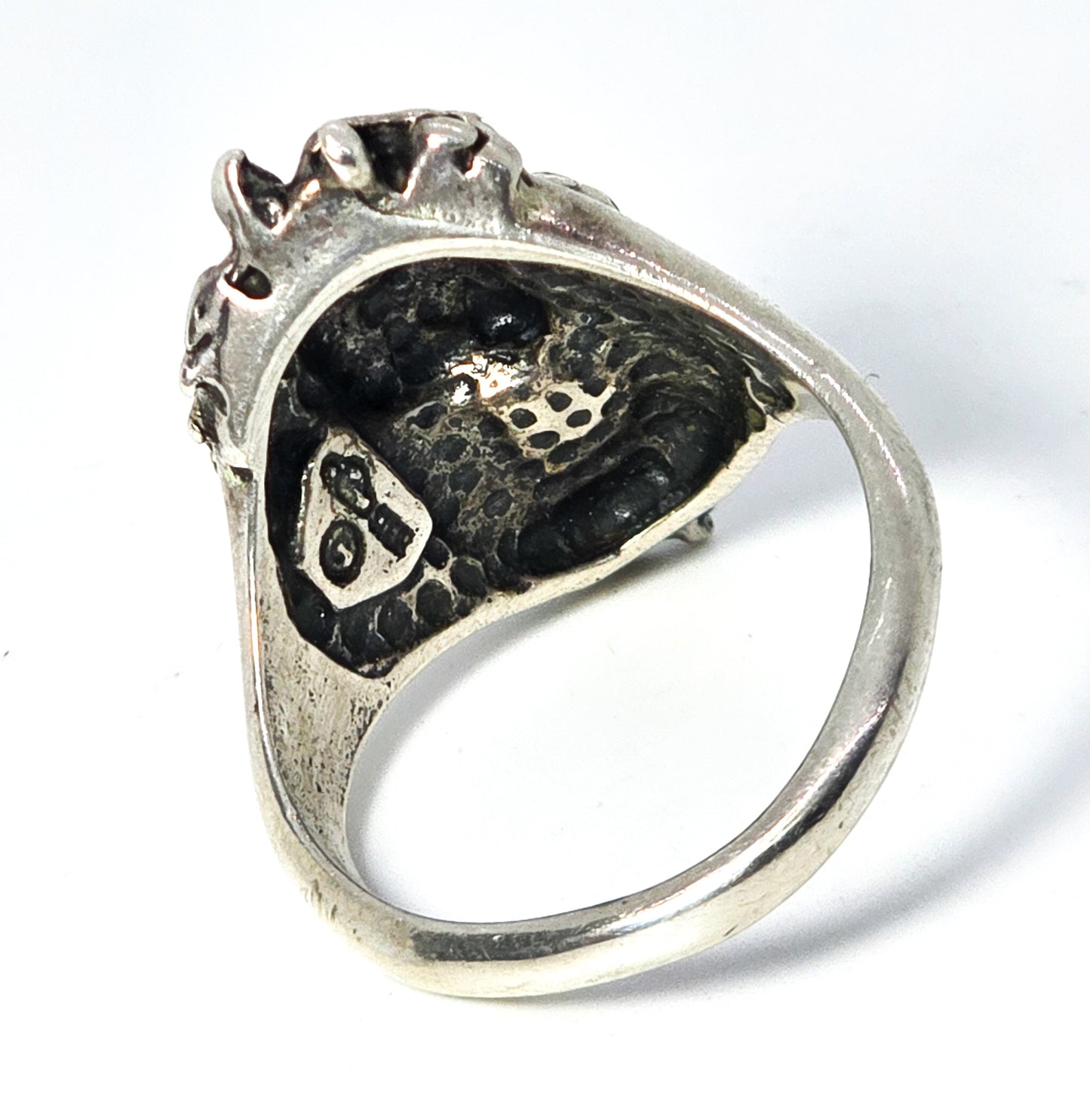 Horse Cowgirl Rodeo cloud sterling vintage sterling silver Equestrian ring size 8.5