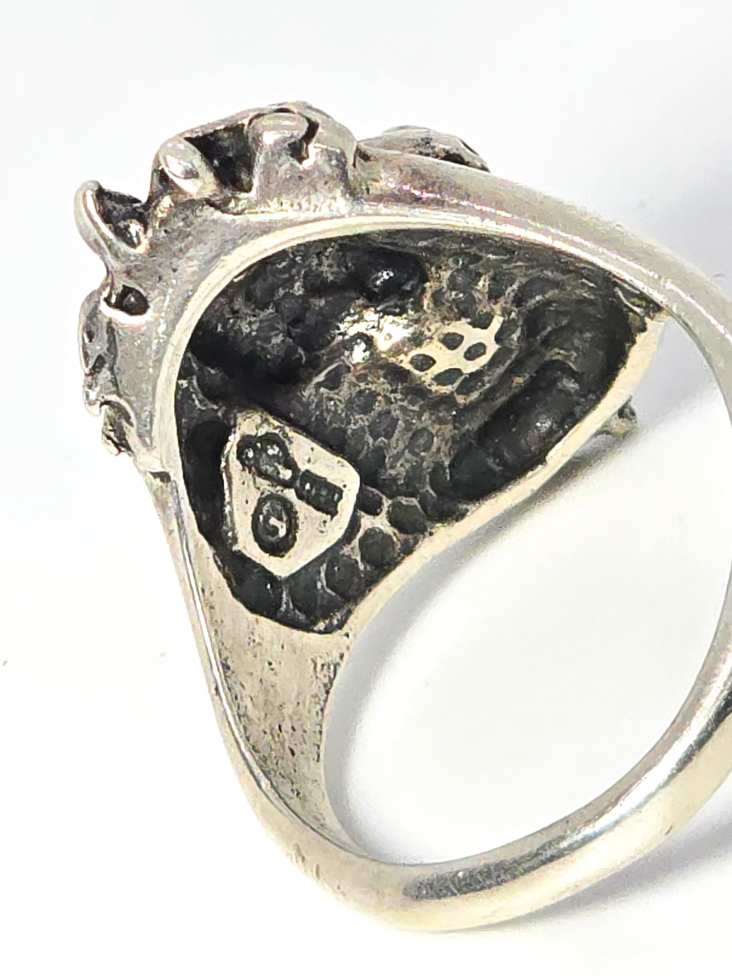 Horse Cowgirl Rodeo cloud sterling vintage sterling silver Equestrian ring size 8.5