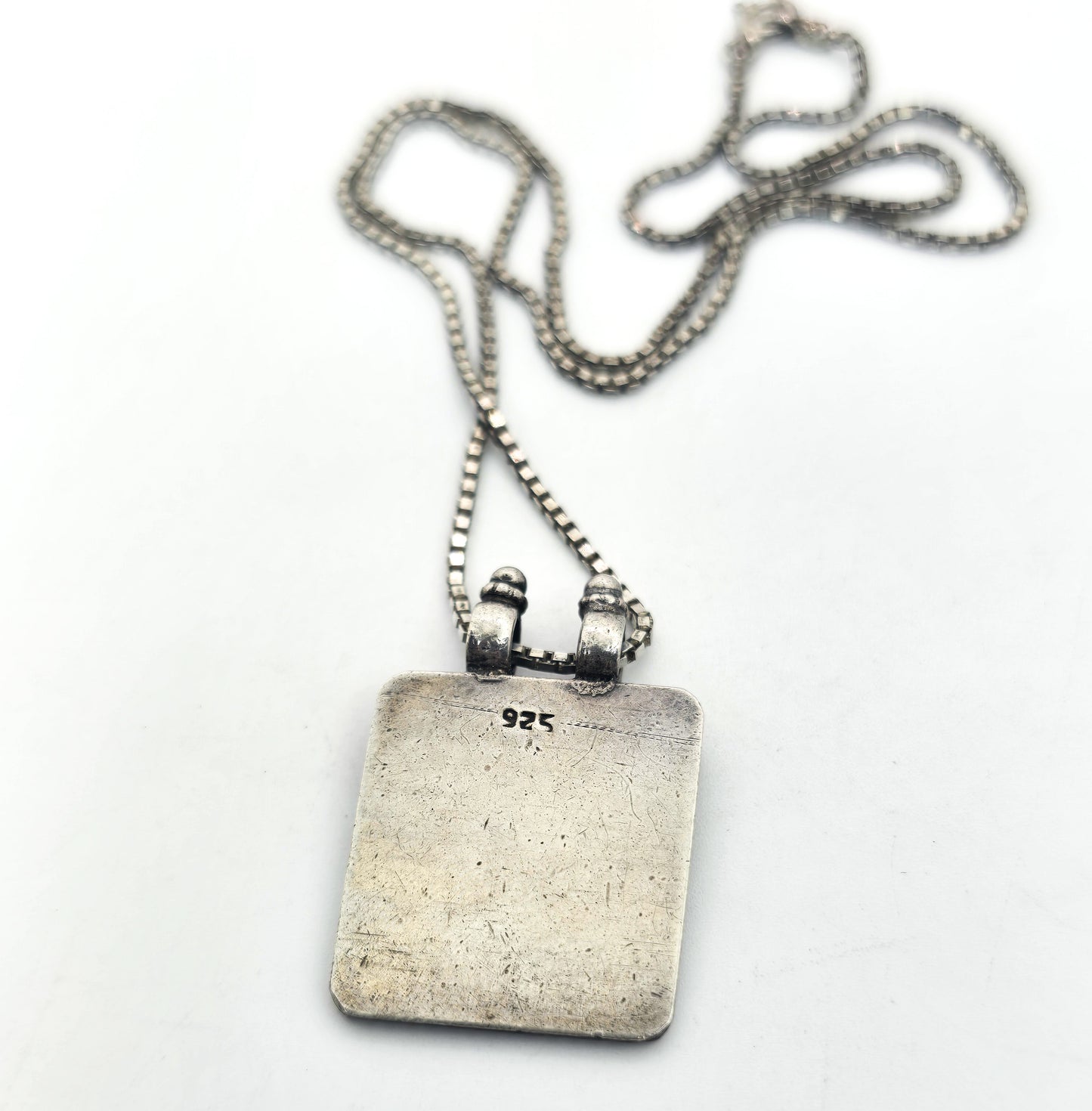Ganesha Hindu Elephant God Sterling Silver Deity pendant amulet Necklace