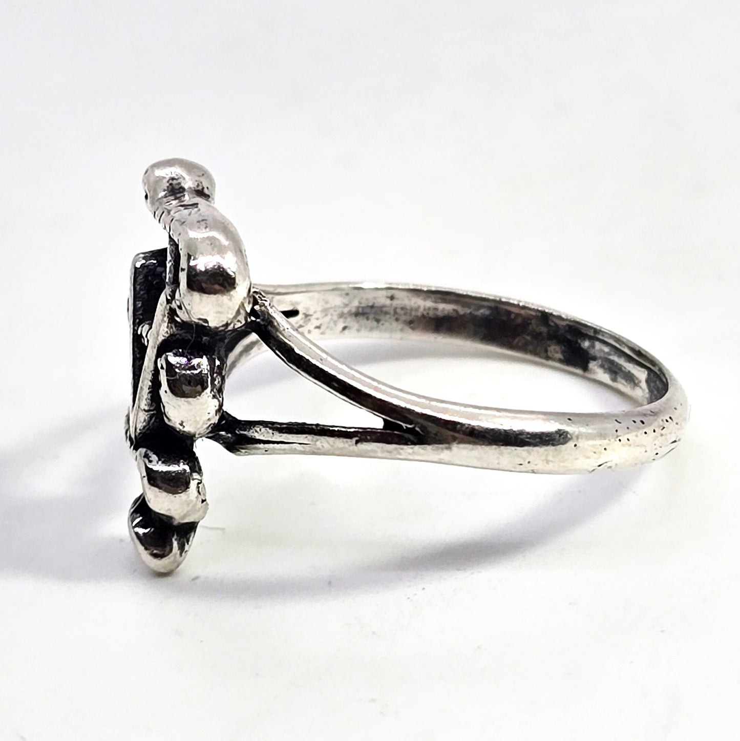 Veterinarian Caduceus Vet Vet Tech sterling silver detailed ring size 6.5