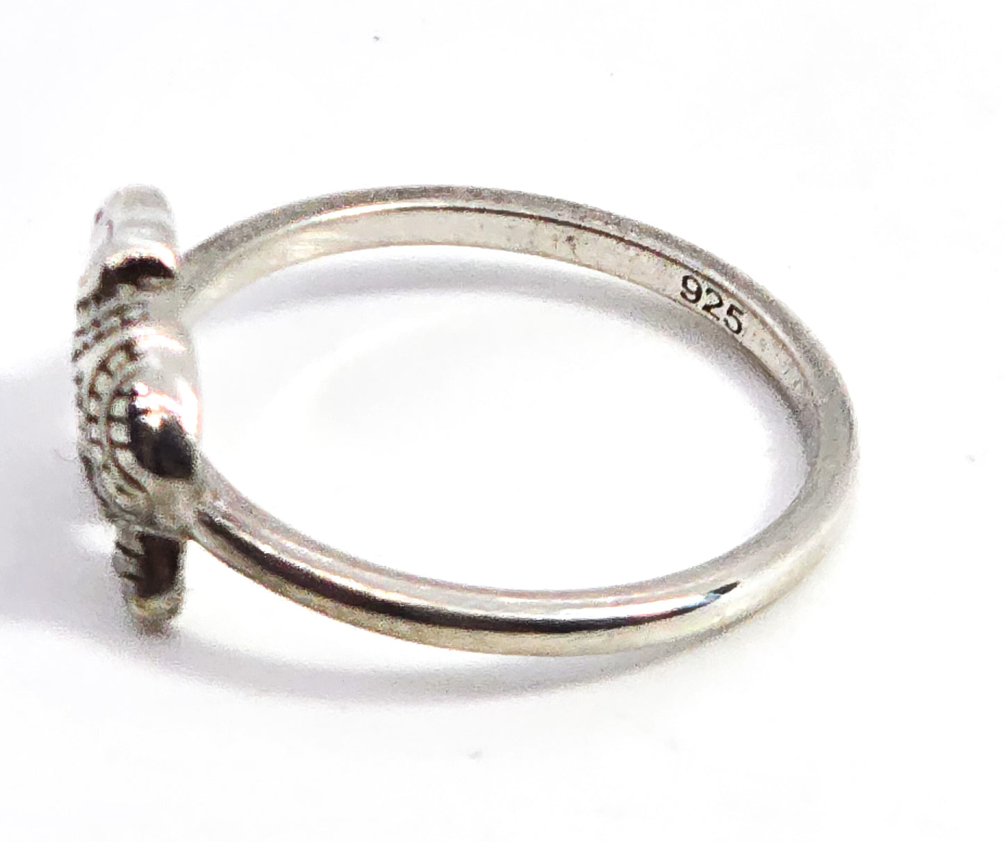 Elephant Detailed full body Bali Balinese style sterling silver ring size 7.5