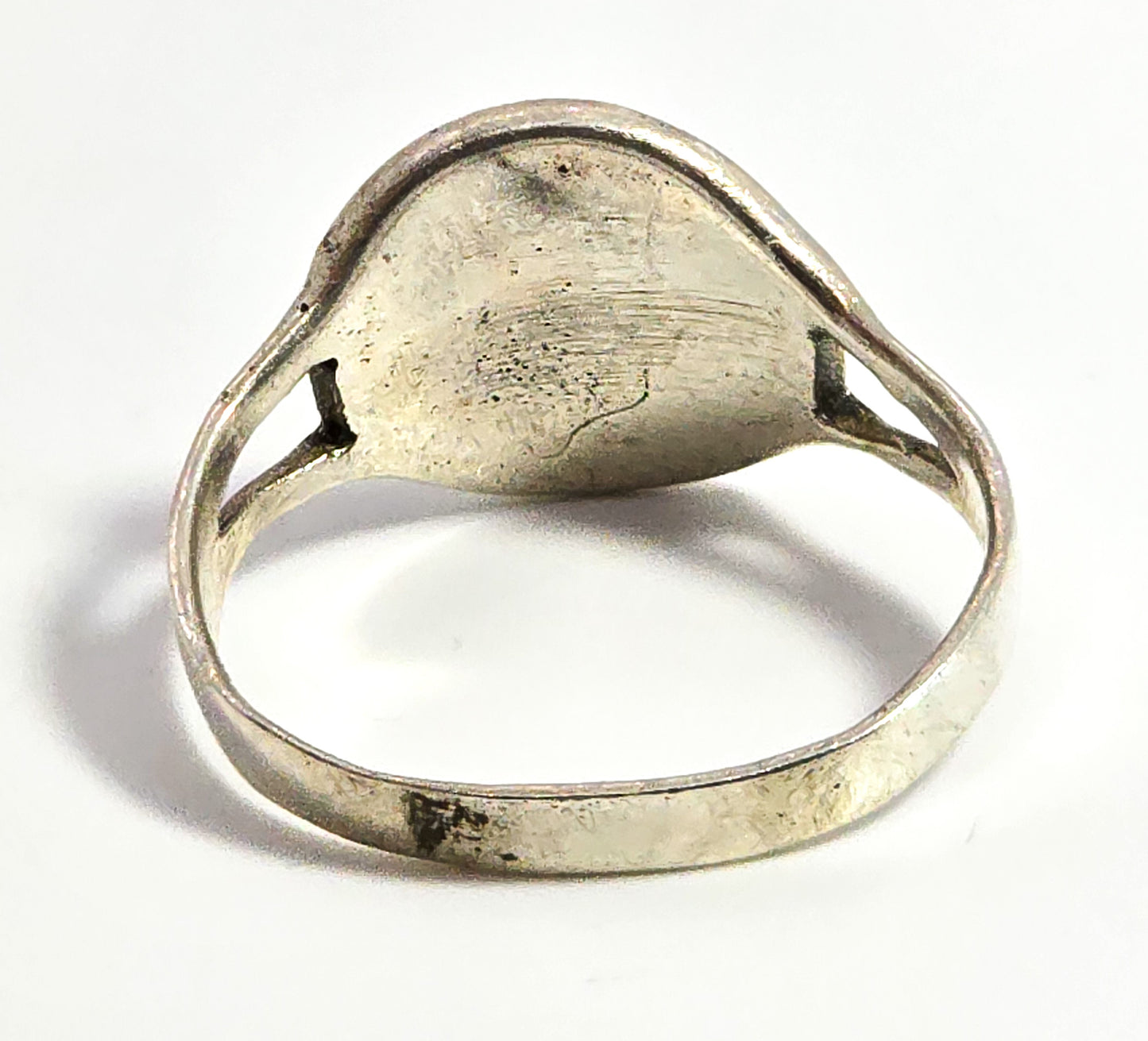Om Shanti Awakening the Sacred Mantra sterling silver ring size 9