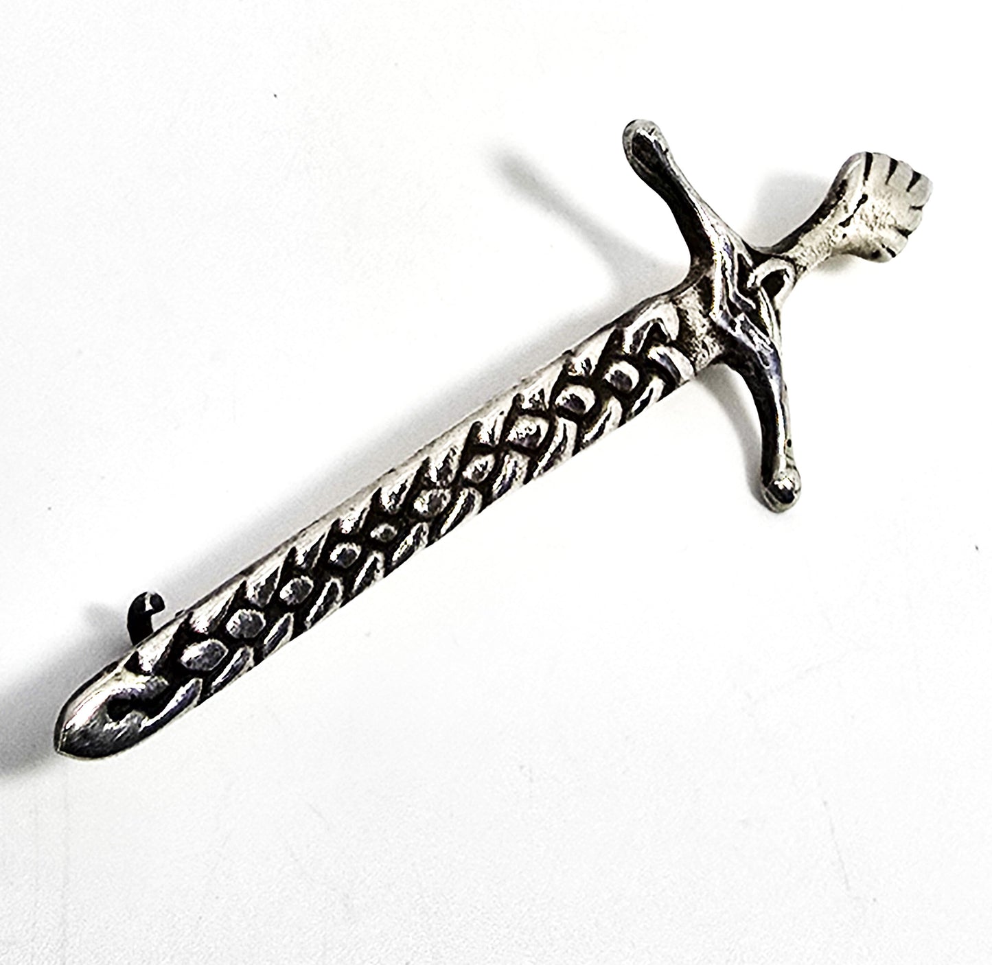 Iona Scottish claymore sword vintage sterling silver vintage kilt pin brooch