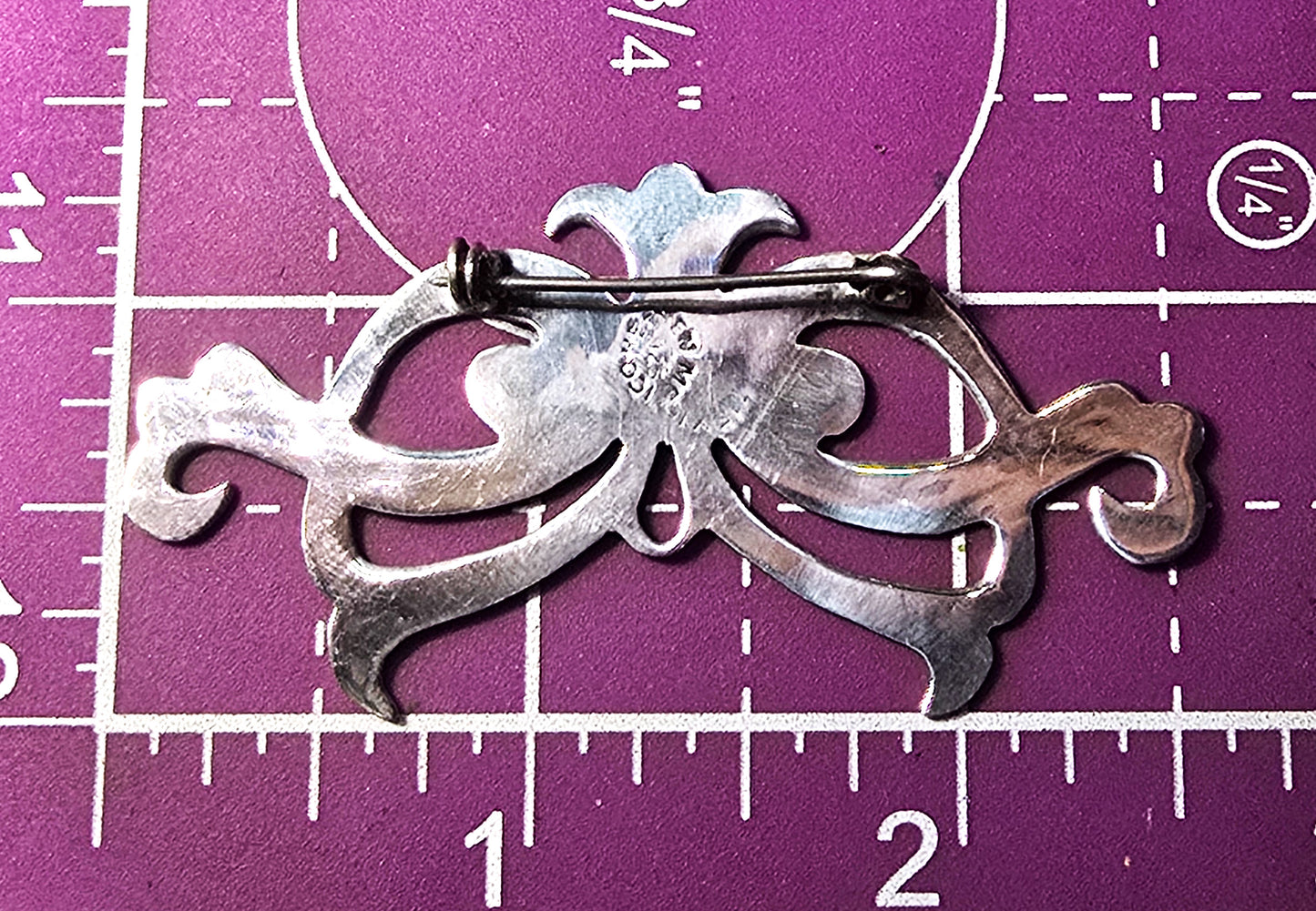 Mayan Hencho en Mexico sterling silver vintage mask brooch 925