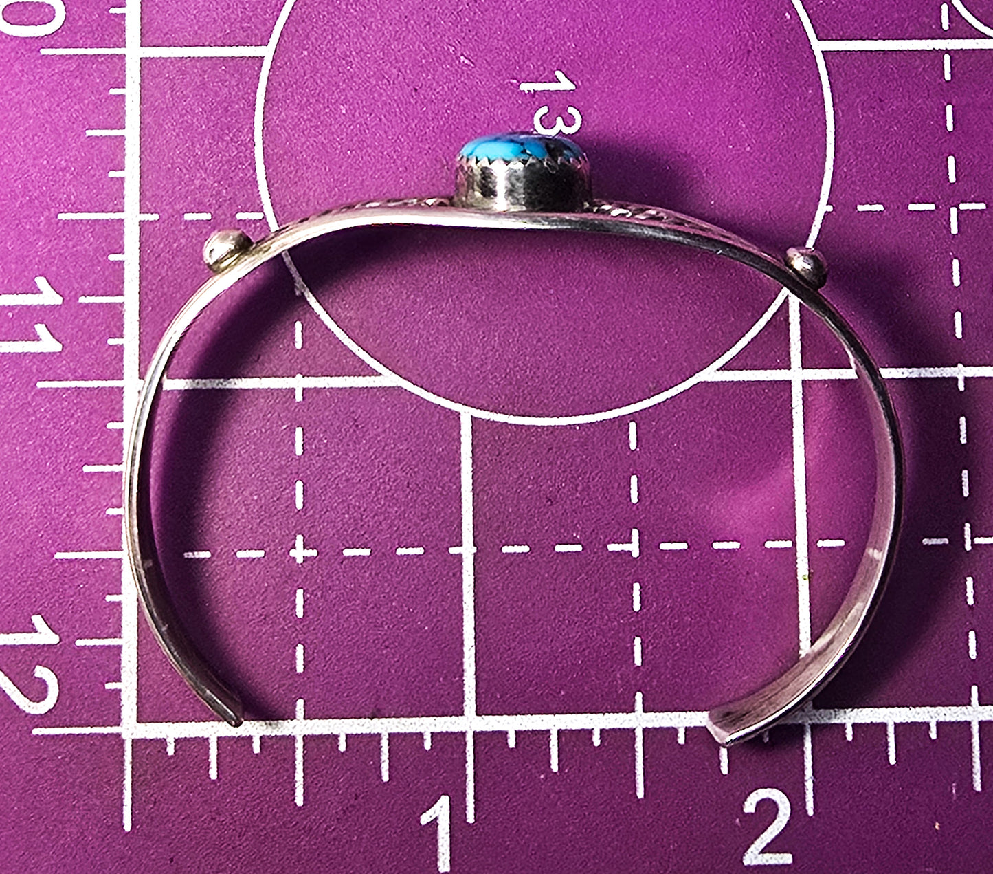 Navajo Native American Turquoise sterling silver twisted rope vintage cuff bracelet