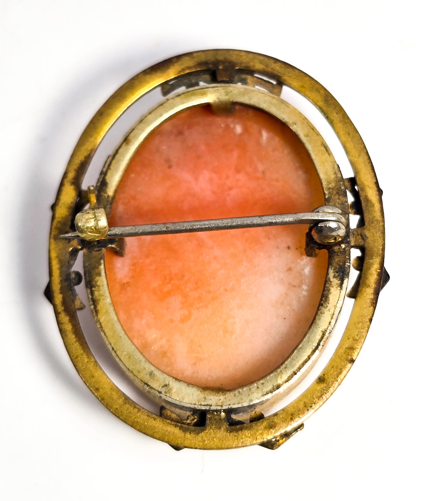 A.L. LINDROTH Co. Carved Shell Cameo gold filled antique cameo brooch Art Deco