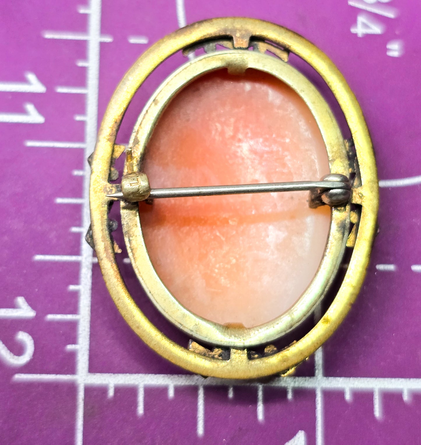 A.L. LINDROTH Co. Carved Shell Cameo gold filled antique cameo brooch Art Deco