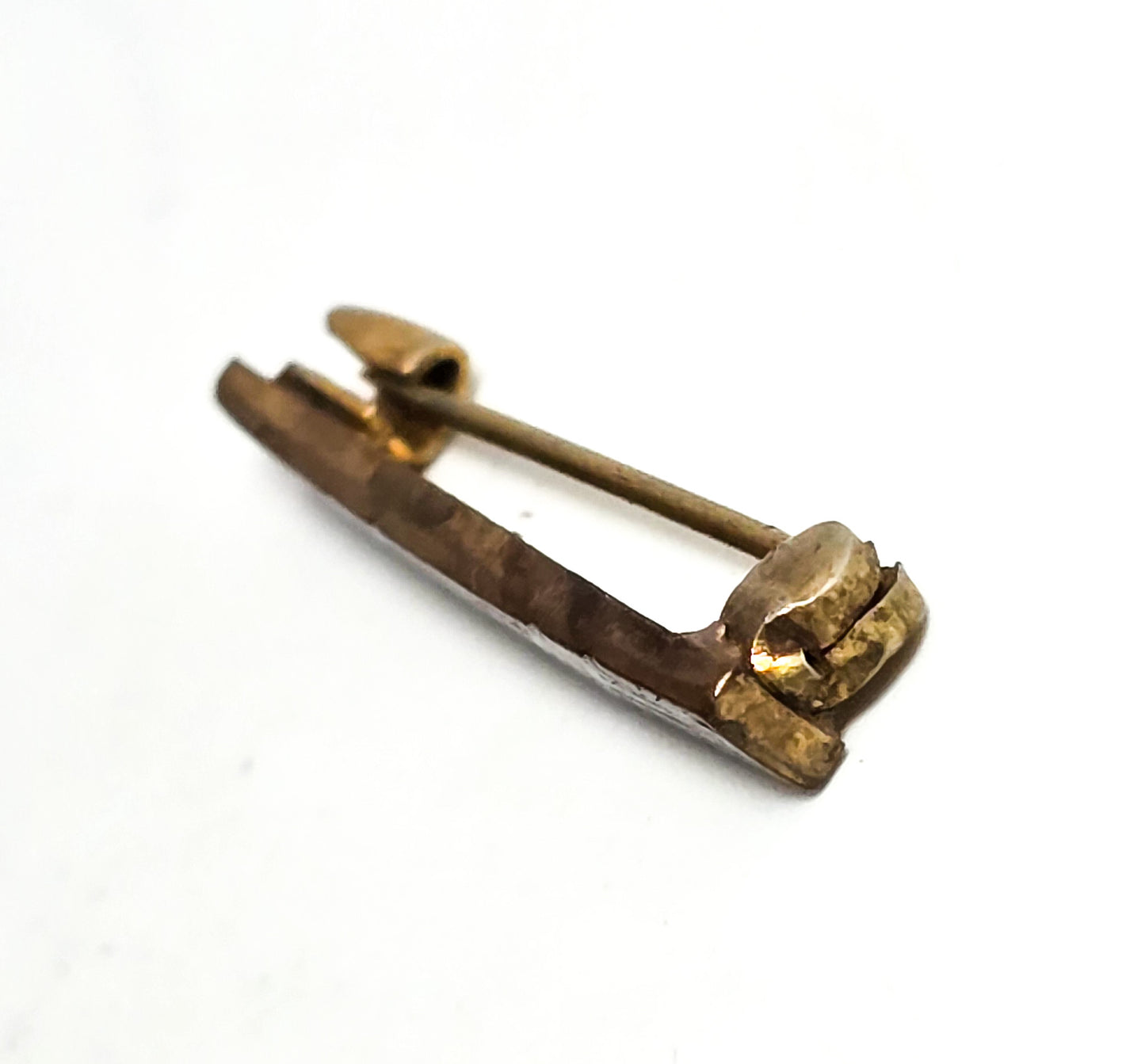 Art Deco Baby Blue enamel geometric antique bar pin brooch lingerie