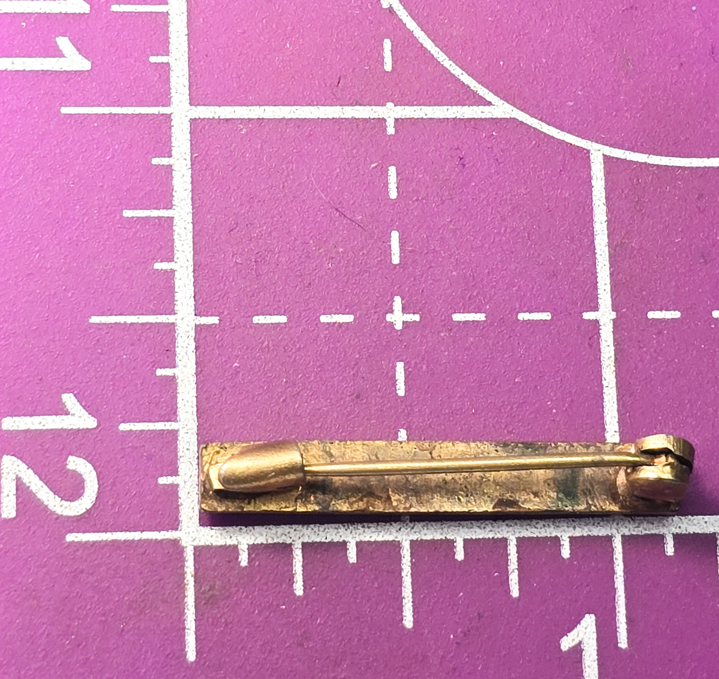 Art Deco Baby Blue enamel geometric antique bar pin brooch lingerie