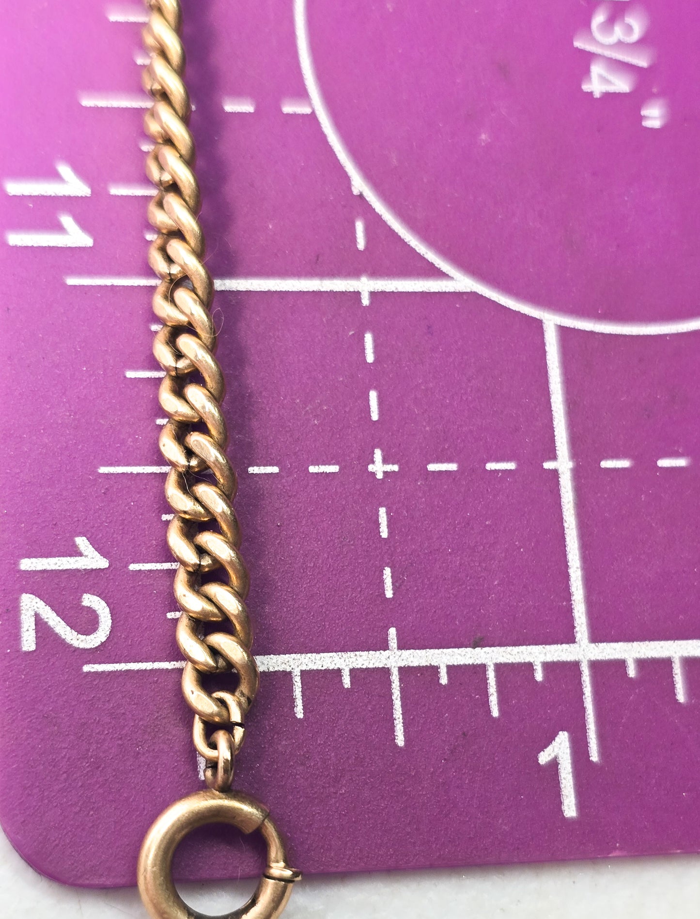 SOB SO Bigney 12k gold filled antique Victorian watch fob chain 13 inches
