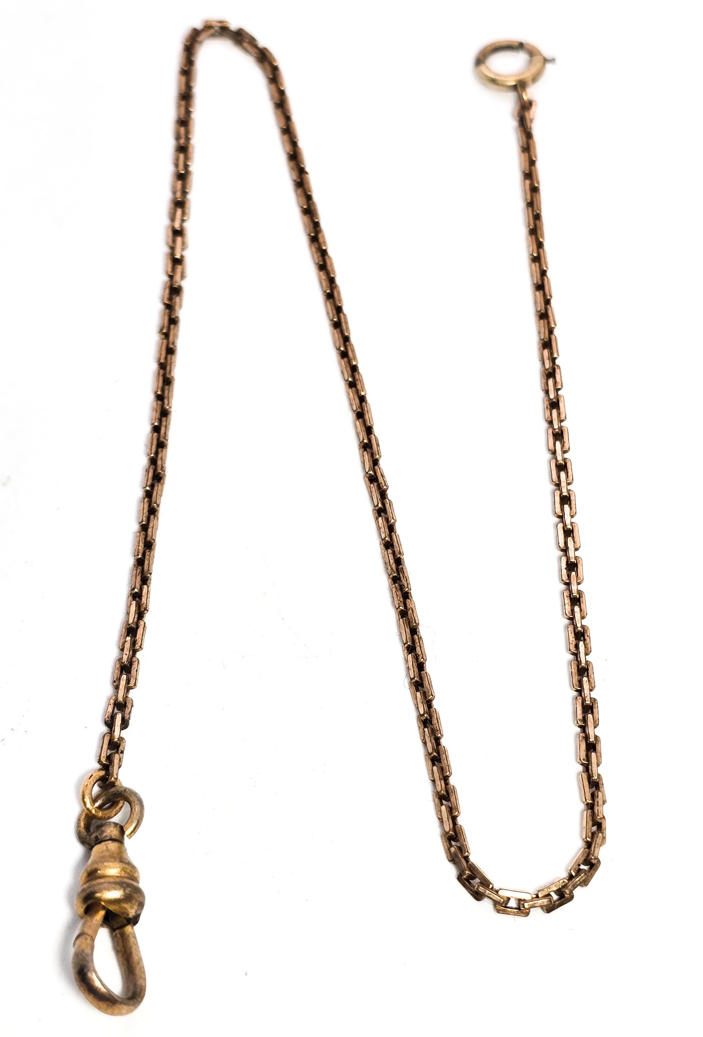Victorian antique artisan link gold filled watch fob chain 13.5 inches