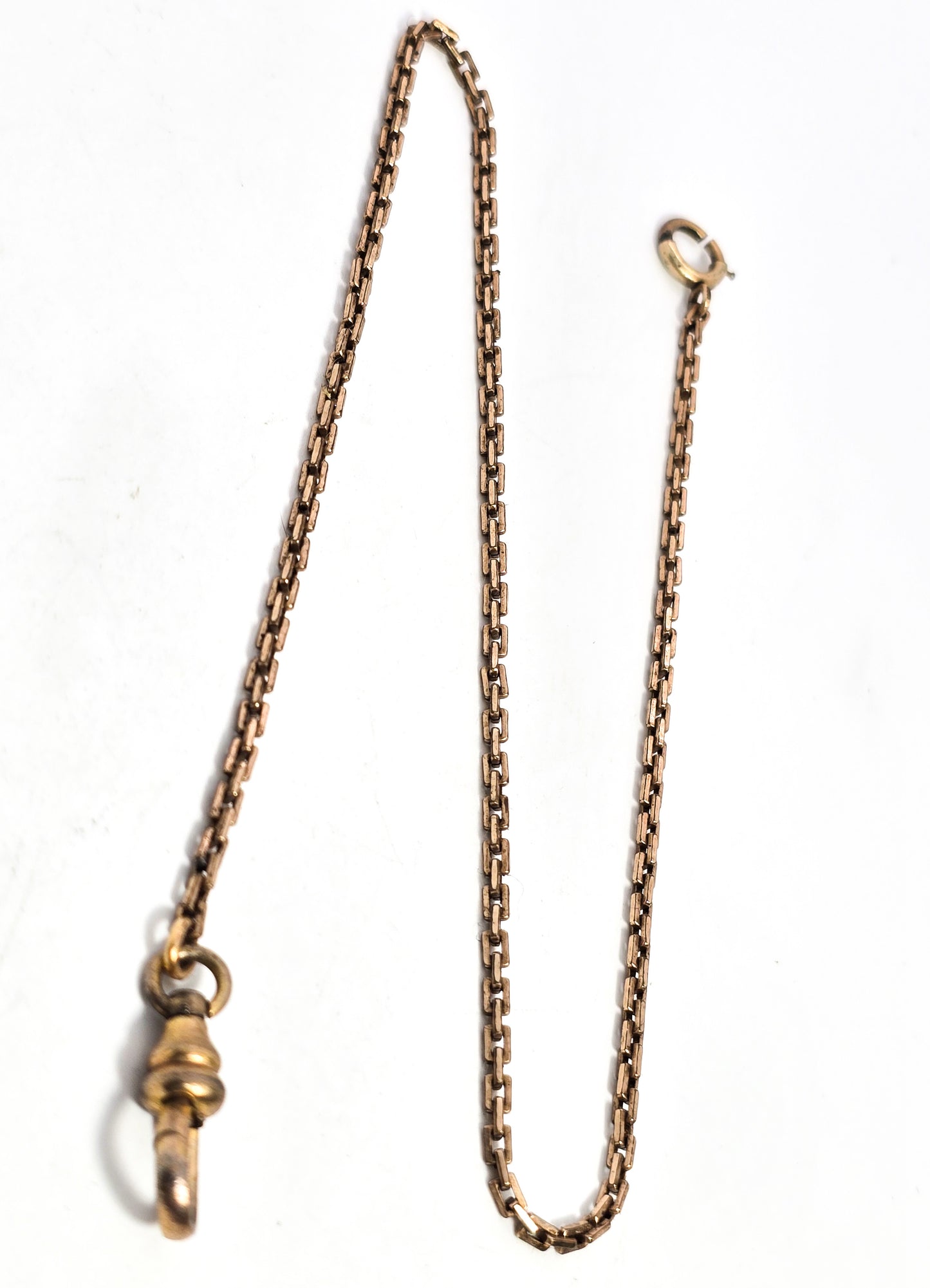 Victorian antique artisan link gold filled watch fob chain 13.5 inches