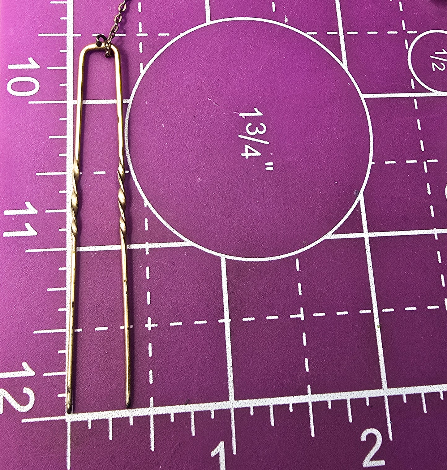 Pince-nez Victorian 1800's glasses "Fits U" gold filled with hair pick and metal case