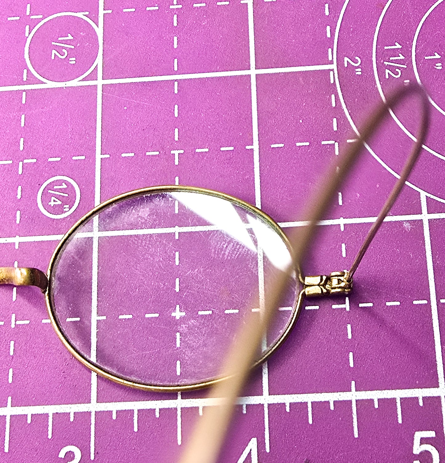 TAW & Co Victorian 1800's brass wire framed antique glasses spectacles